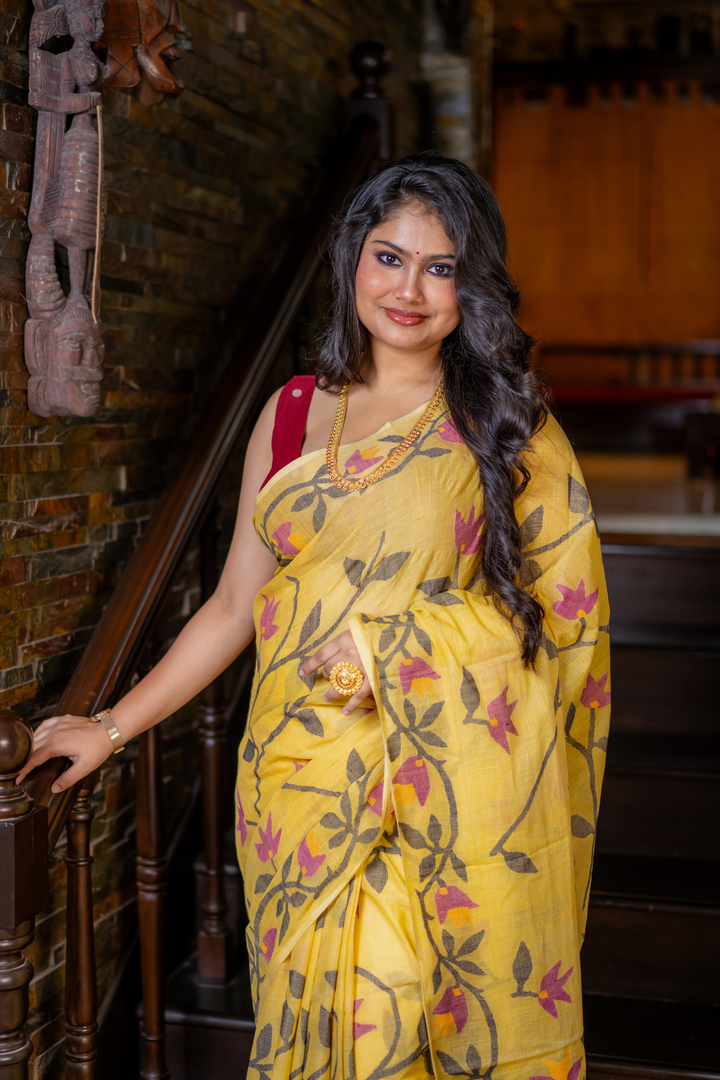 Sunlit Bloom Handloom Cotton: The Gentle Poetry of Everyday Elegance