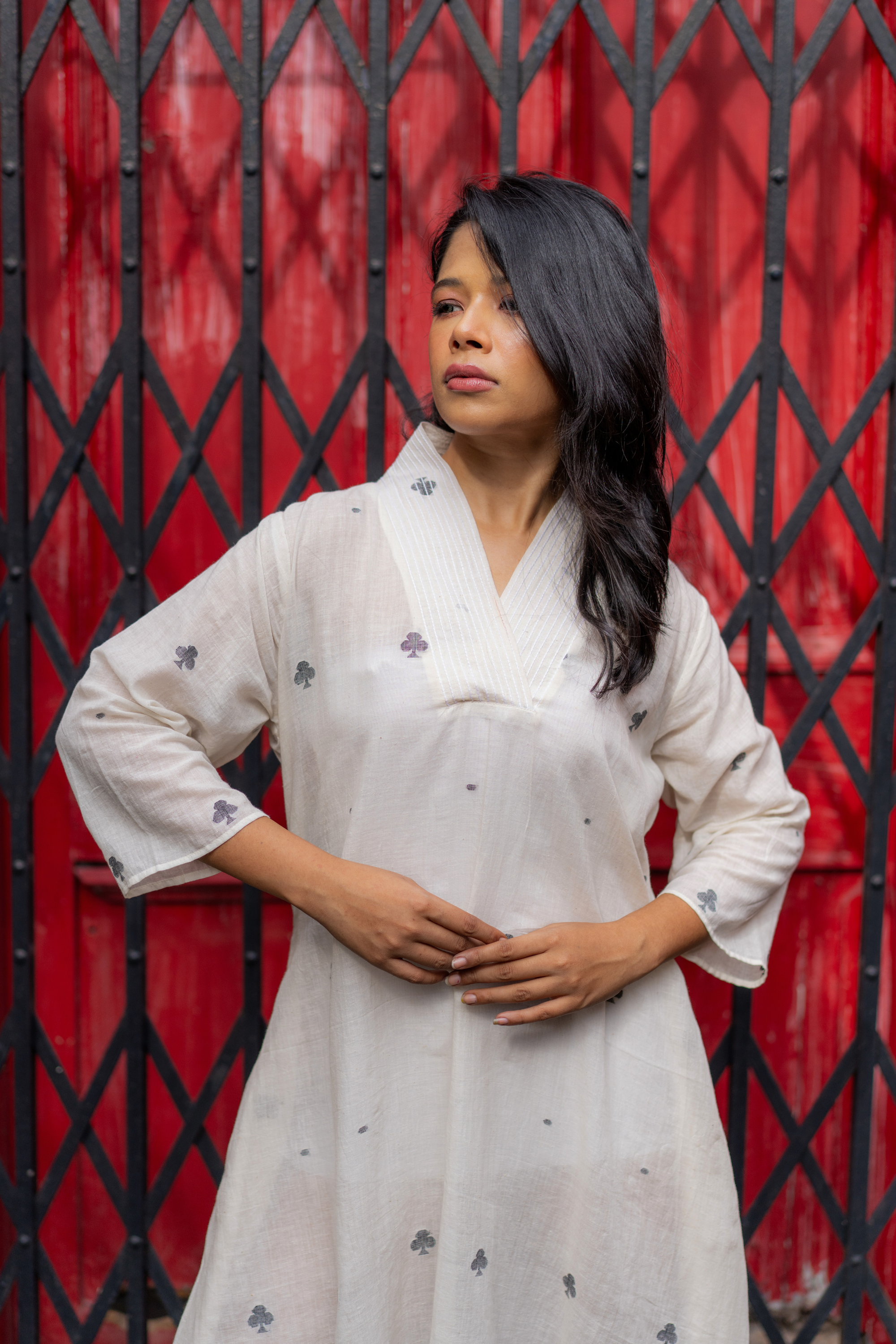 Ivory Whisper Cotton Dress: The Soft Serenity of Minimal Craft