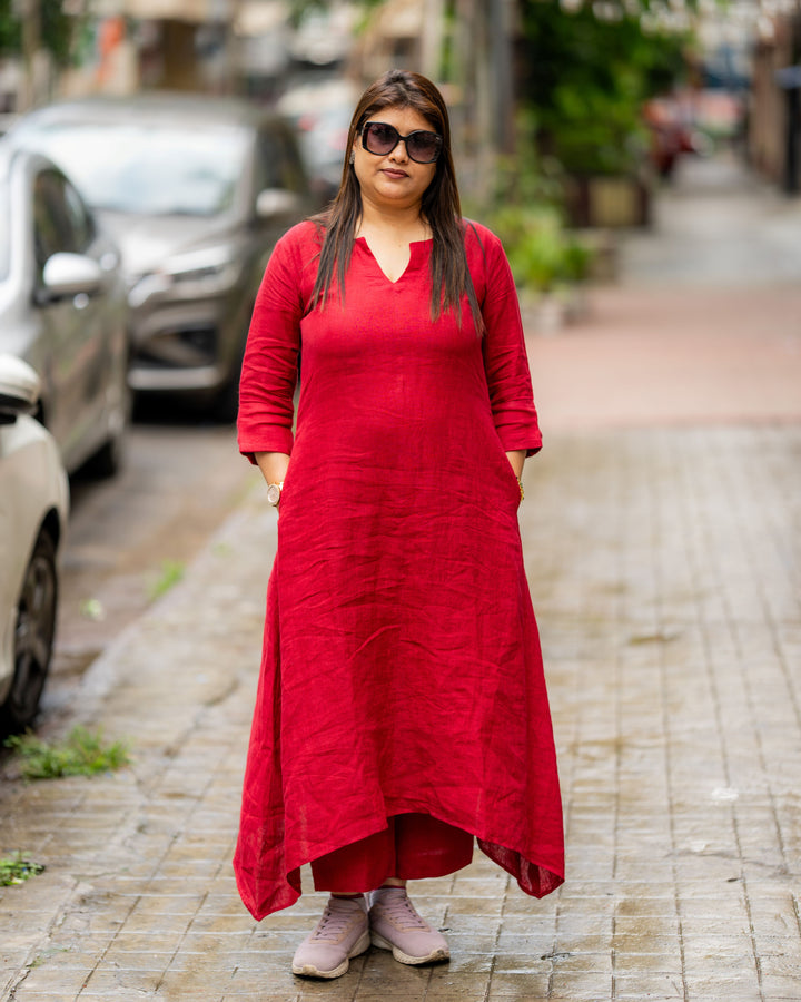 Scarlet Flow Cotton Dress