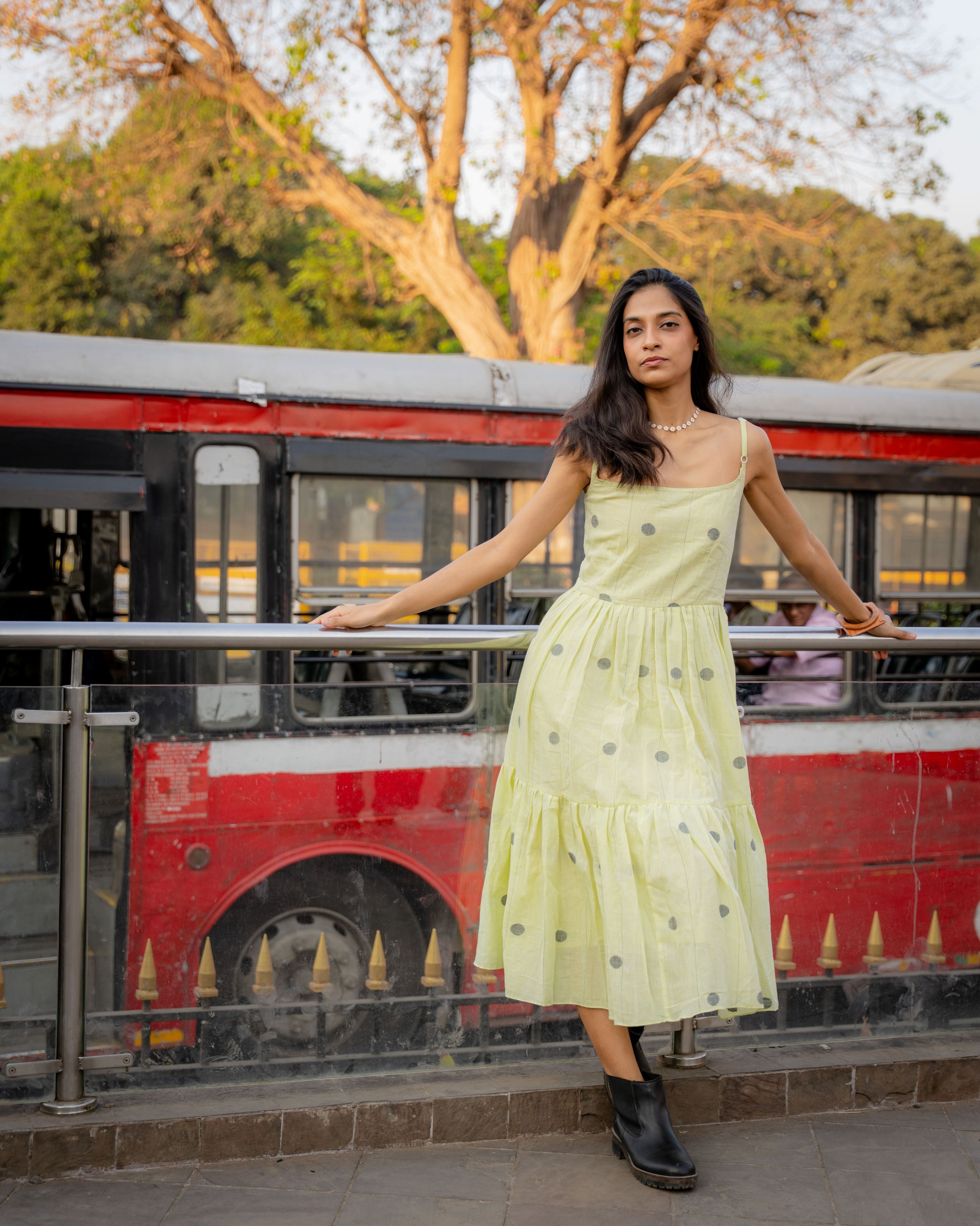 Sunlit Jamdani Cotton Tier Dress