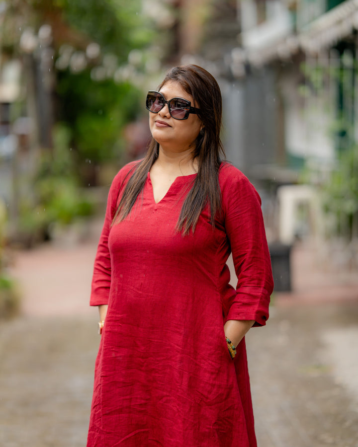 Scarlet Flow Cotton Dress
