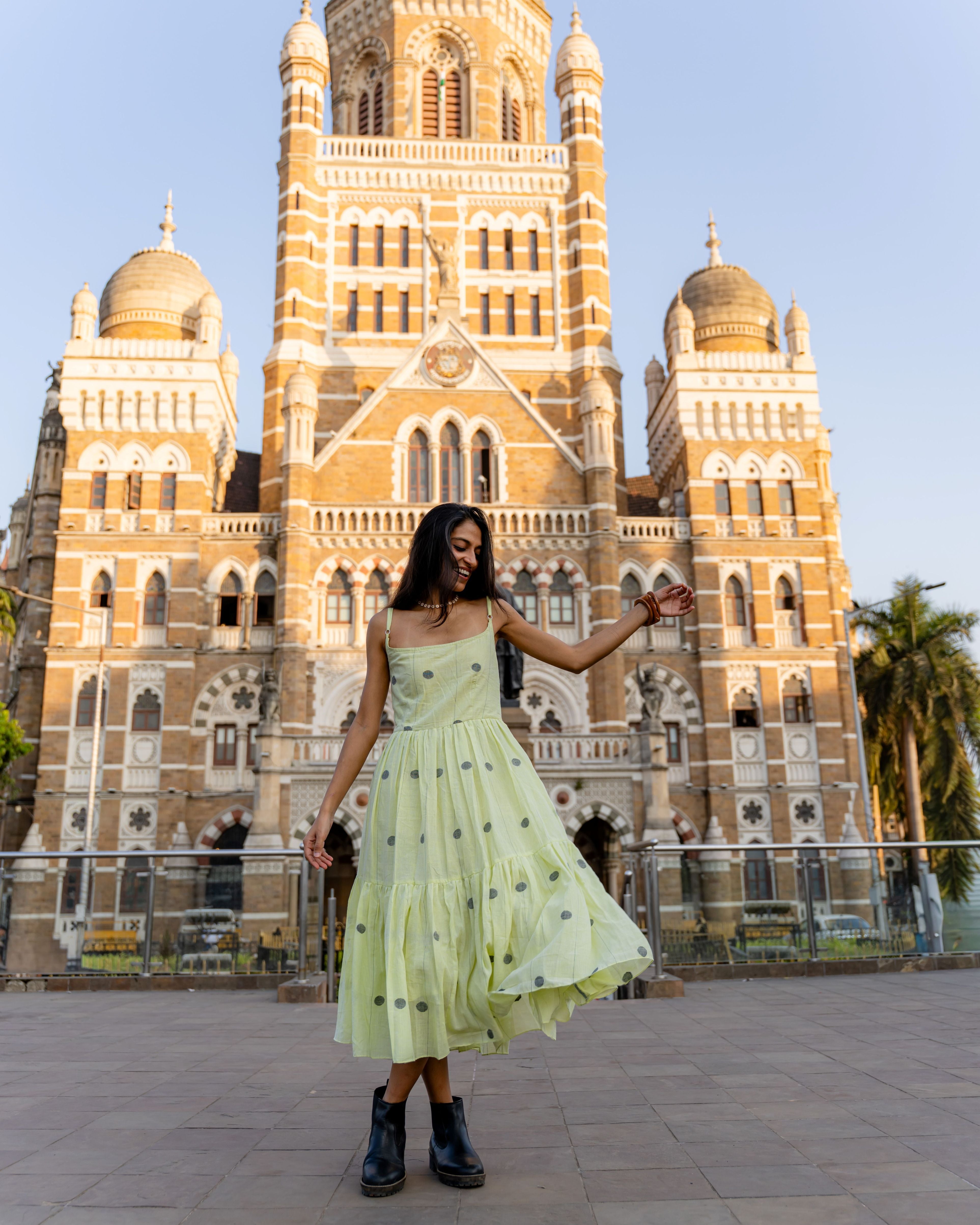 Sunlit Jamdani Cotton Tier Dress