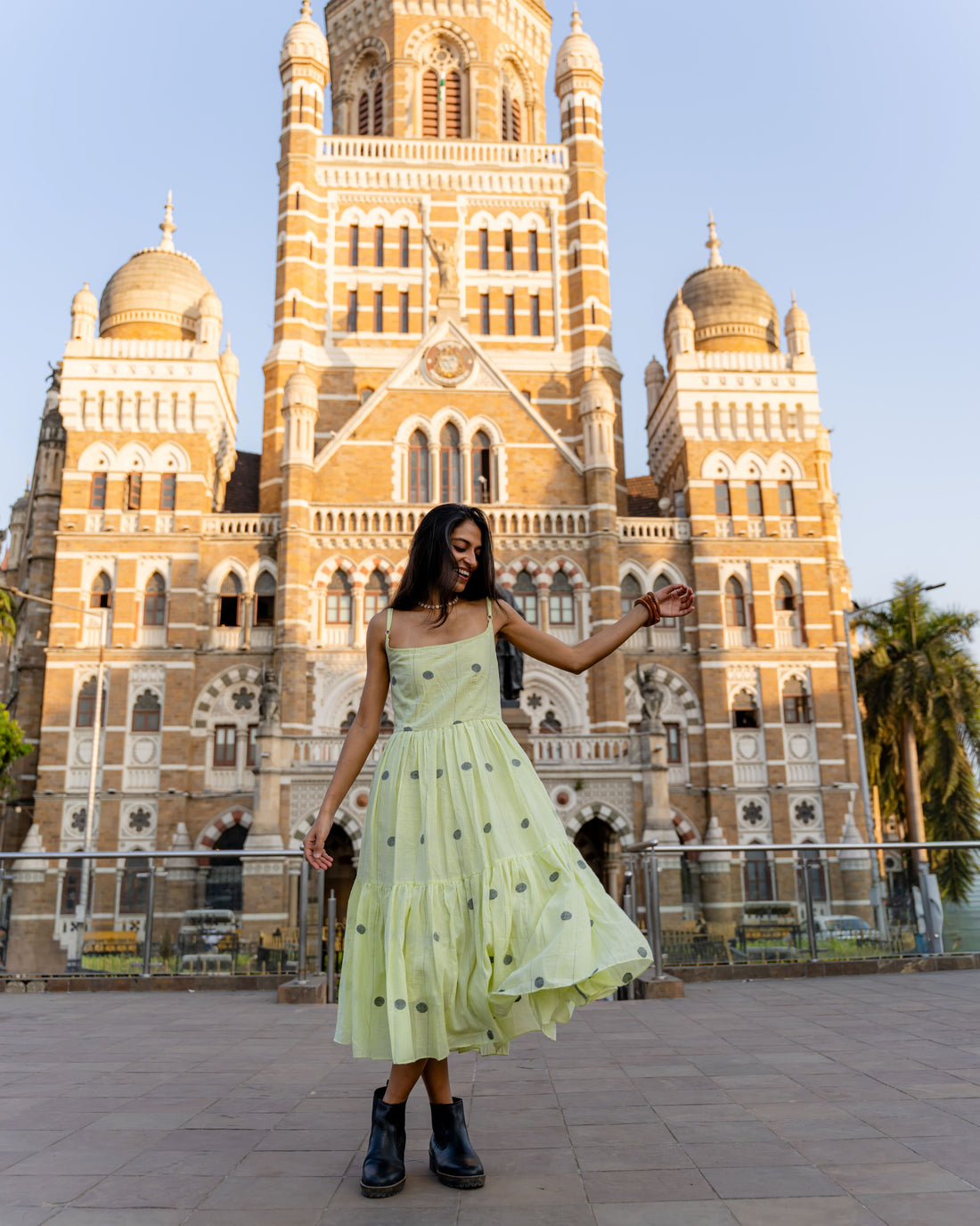 Sunlit Jamdani Cotton Tier Dress