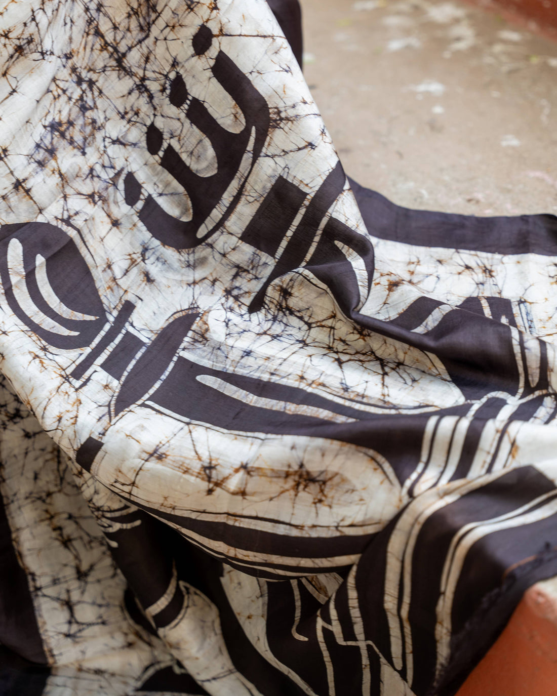 Regal Chess Pure Silk Batik Saree