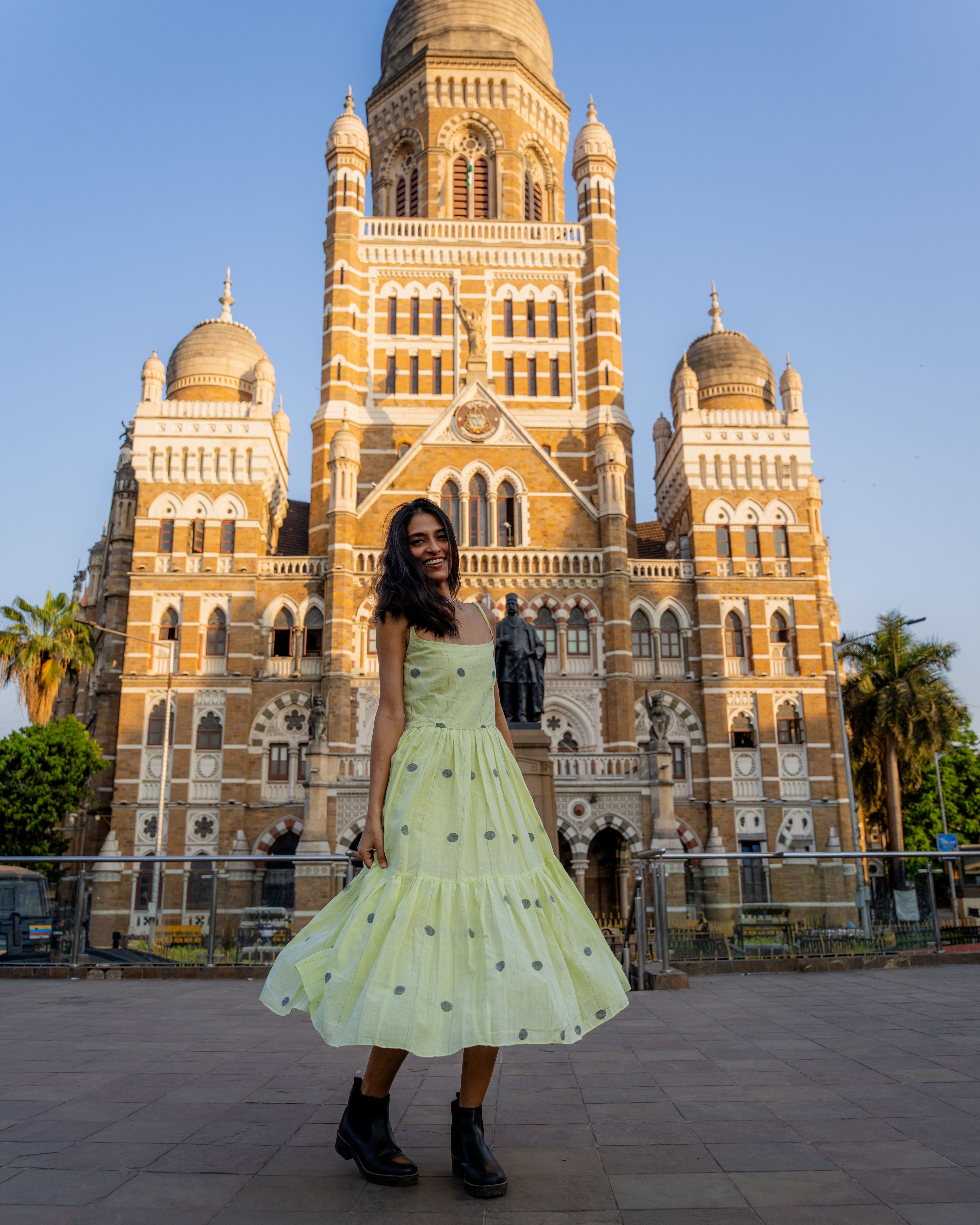Sunlit Jamdani Cotton Tier Dress