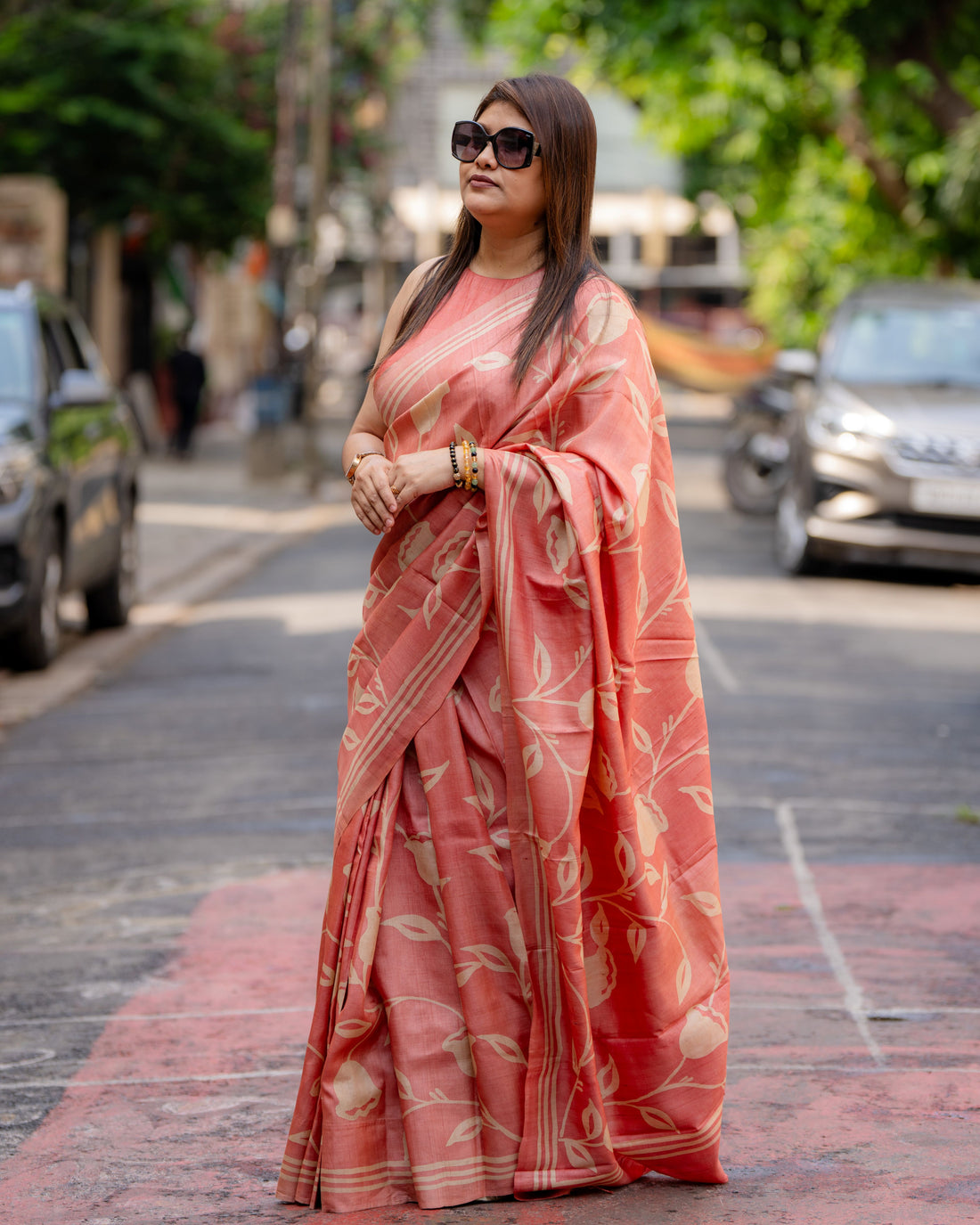 Arunima Handwax Tussar Silk Saree