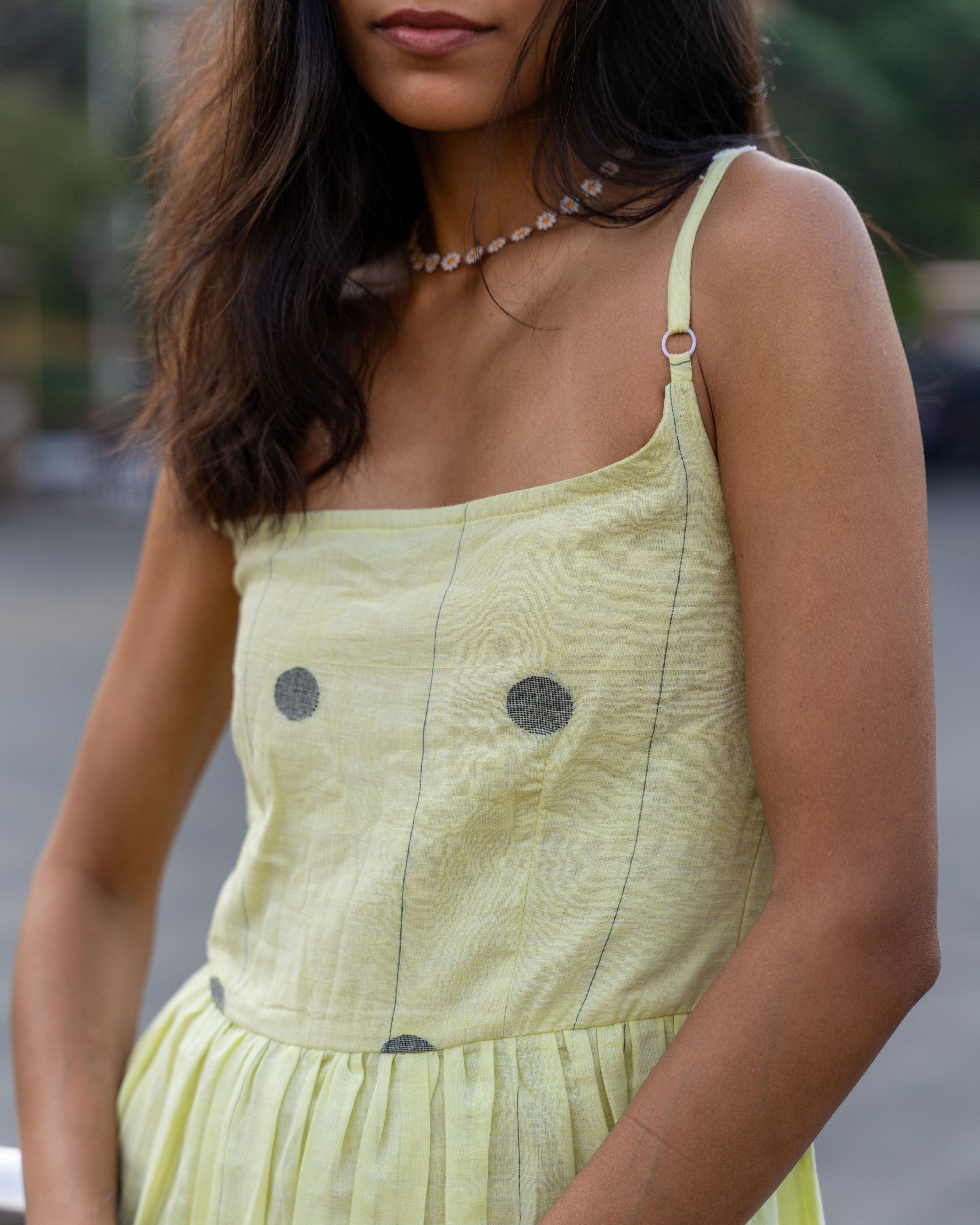 Sunlit Jamdani Cotton Tier Dress