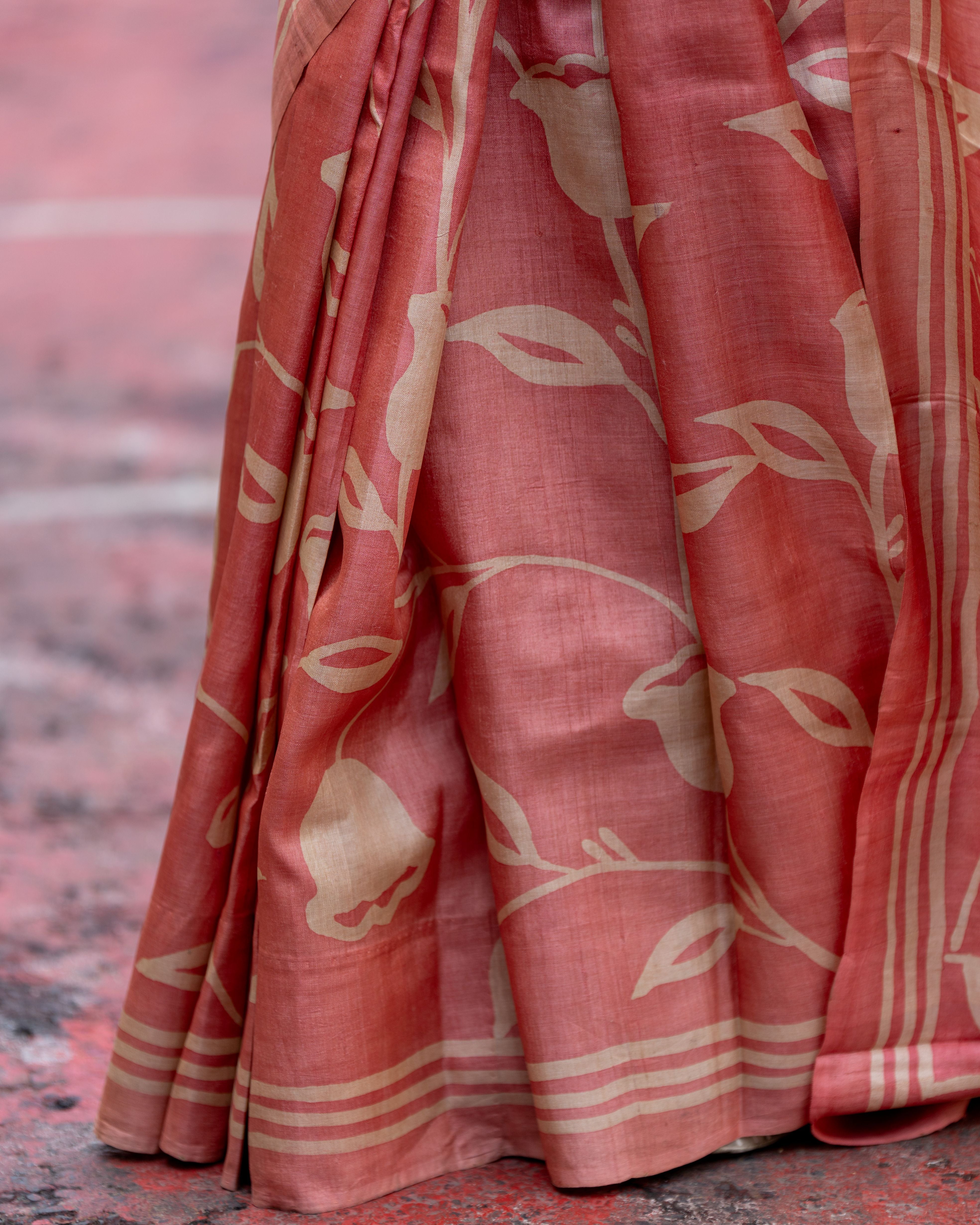 Arunima Handwax Tussar Silk Saree