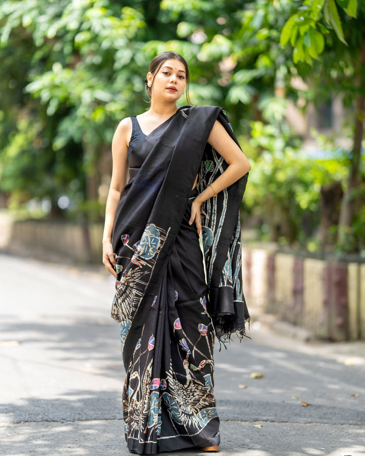 Pure Silk Hand Batik Saree