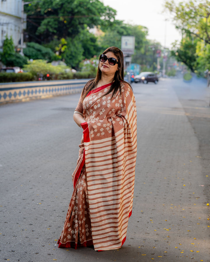 Gulnaar Siuli Batik Pure Silk Saree