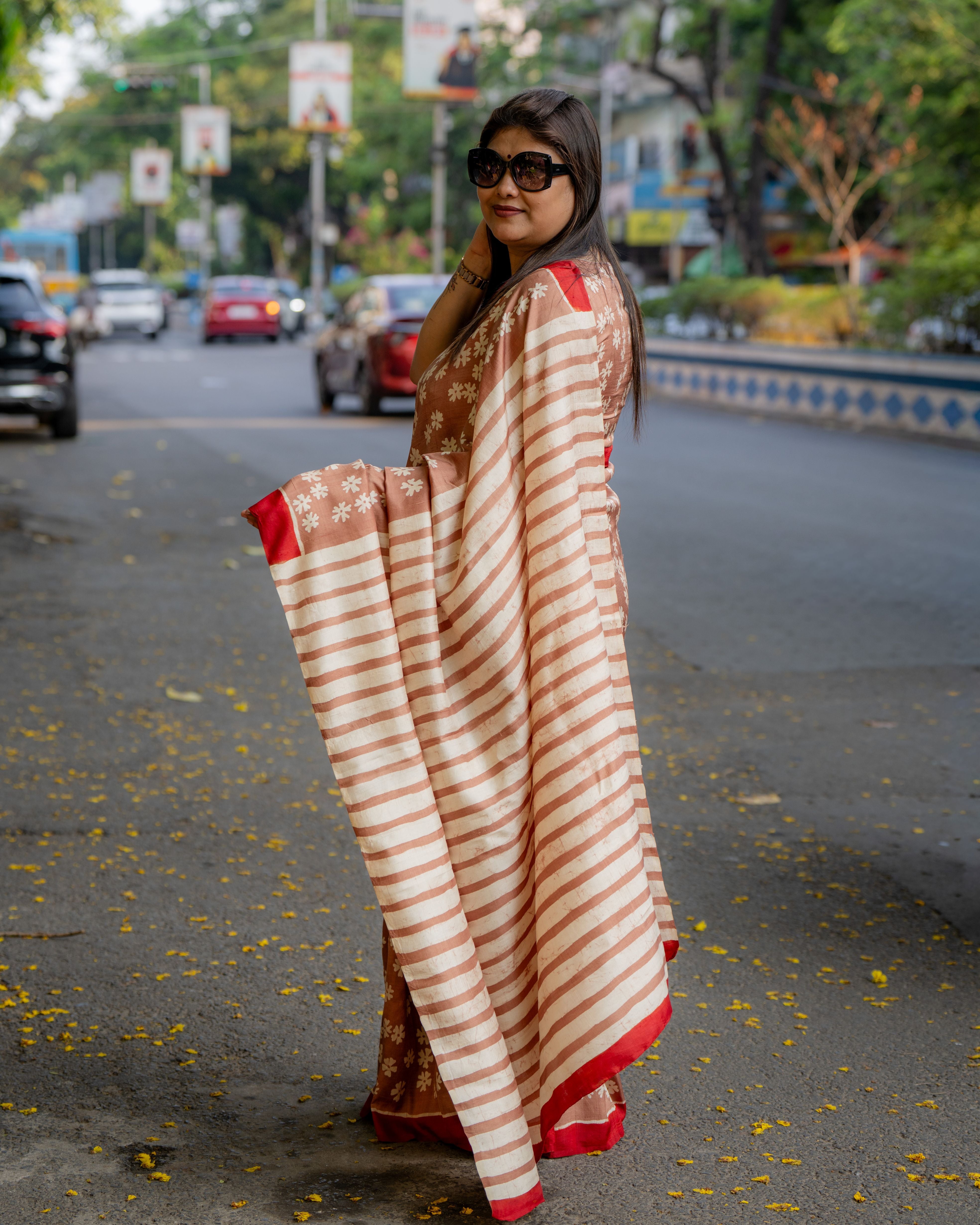 Gulnaar Siuli Batik Pure Silk Saree