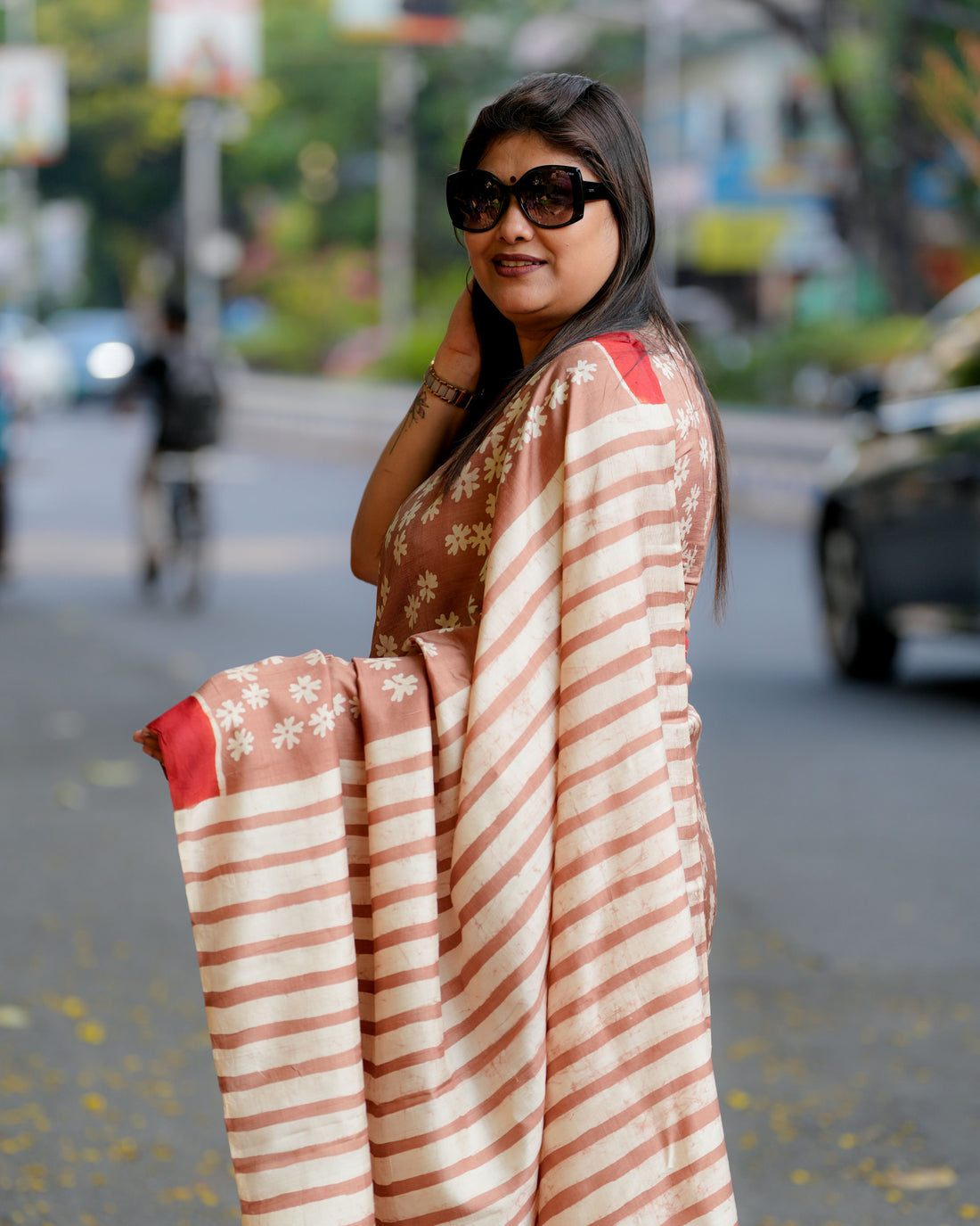Gulnaar Siuli Batik Pure Silk Saree