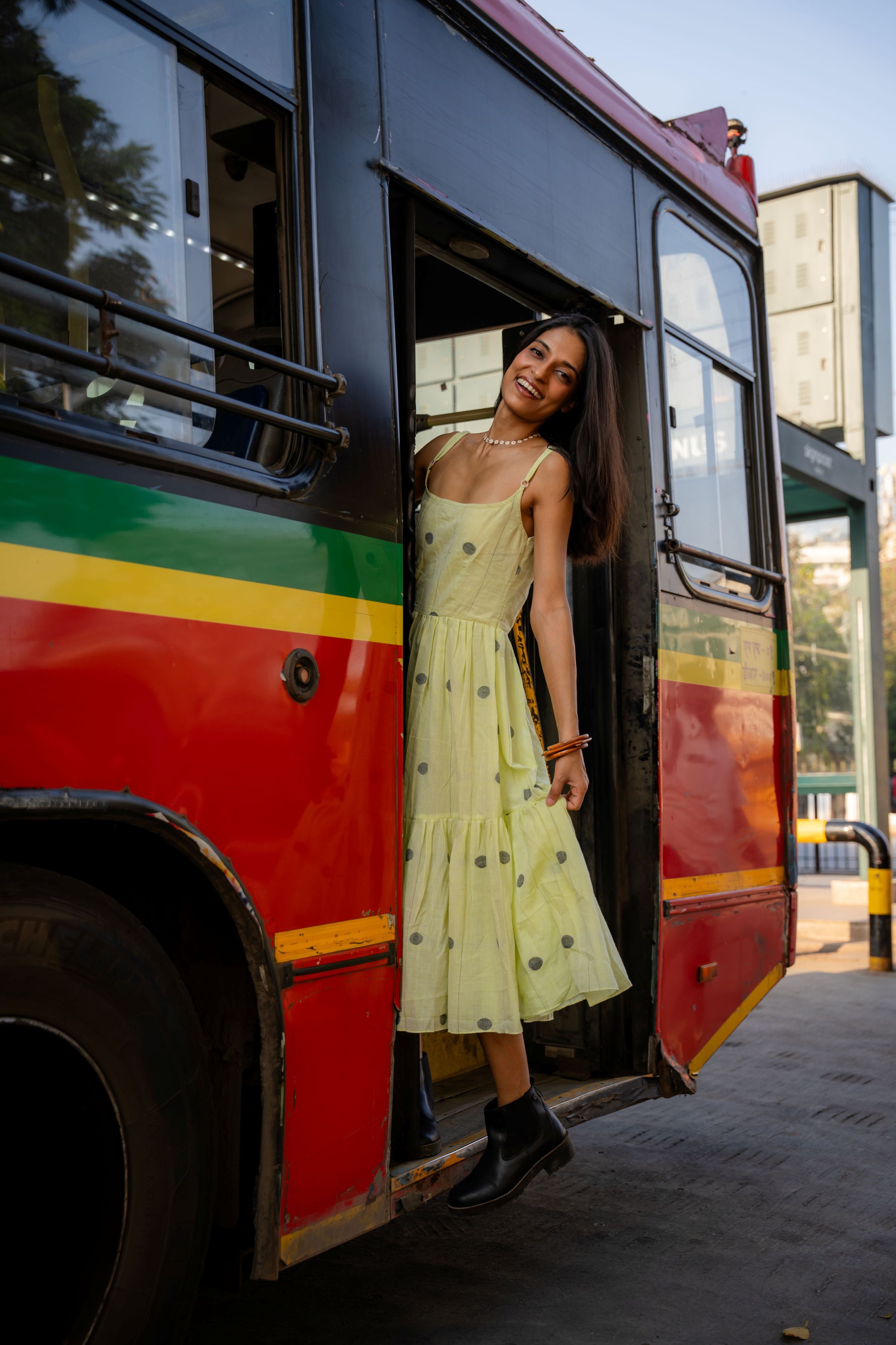 Sunlit Jamdani Cotton Tier Dress