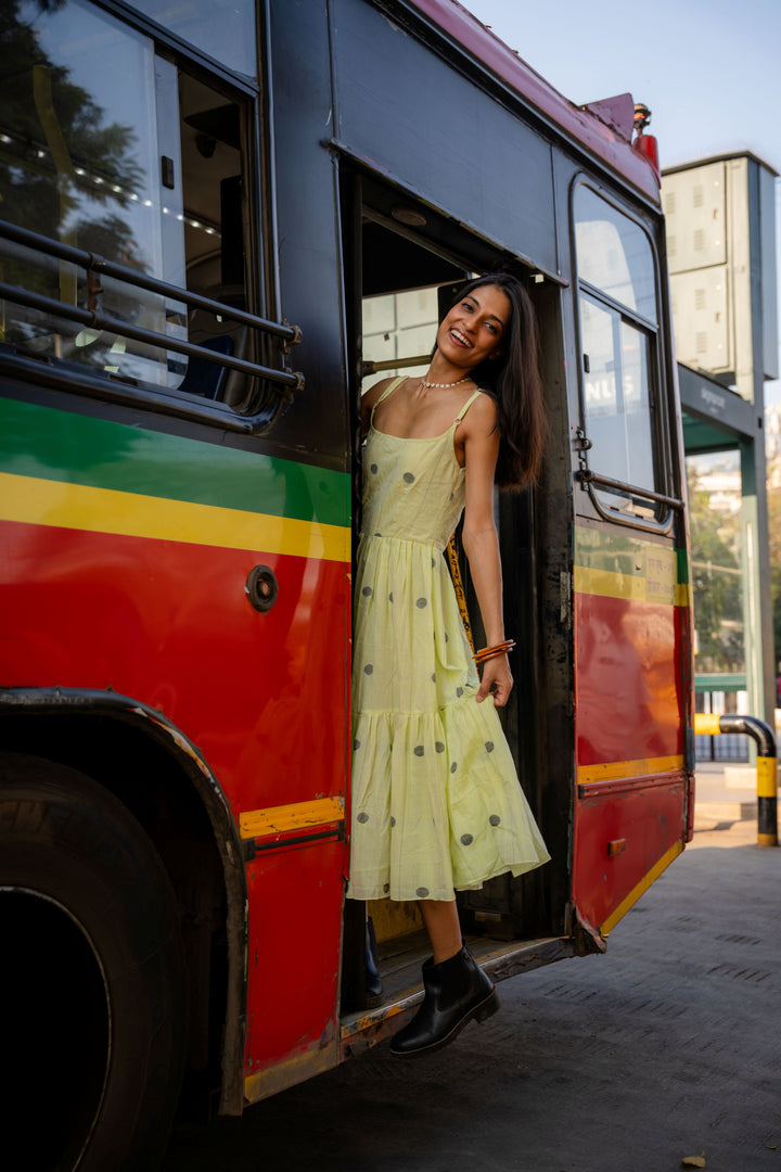 Sunlit Jamdani Cotton Tier Dress