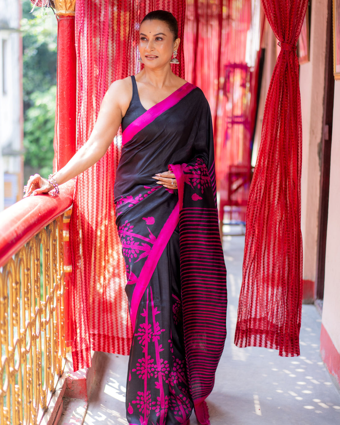 Pure Silk Handpainted Saree