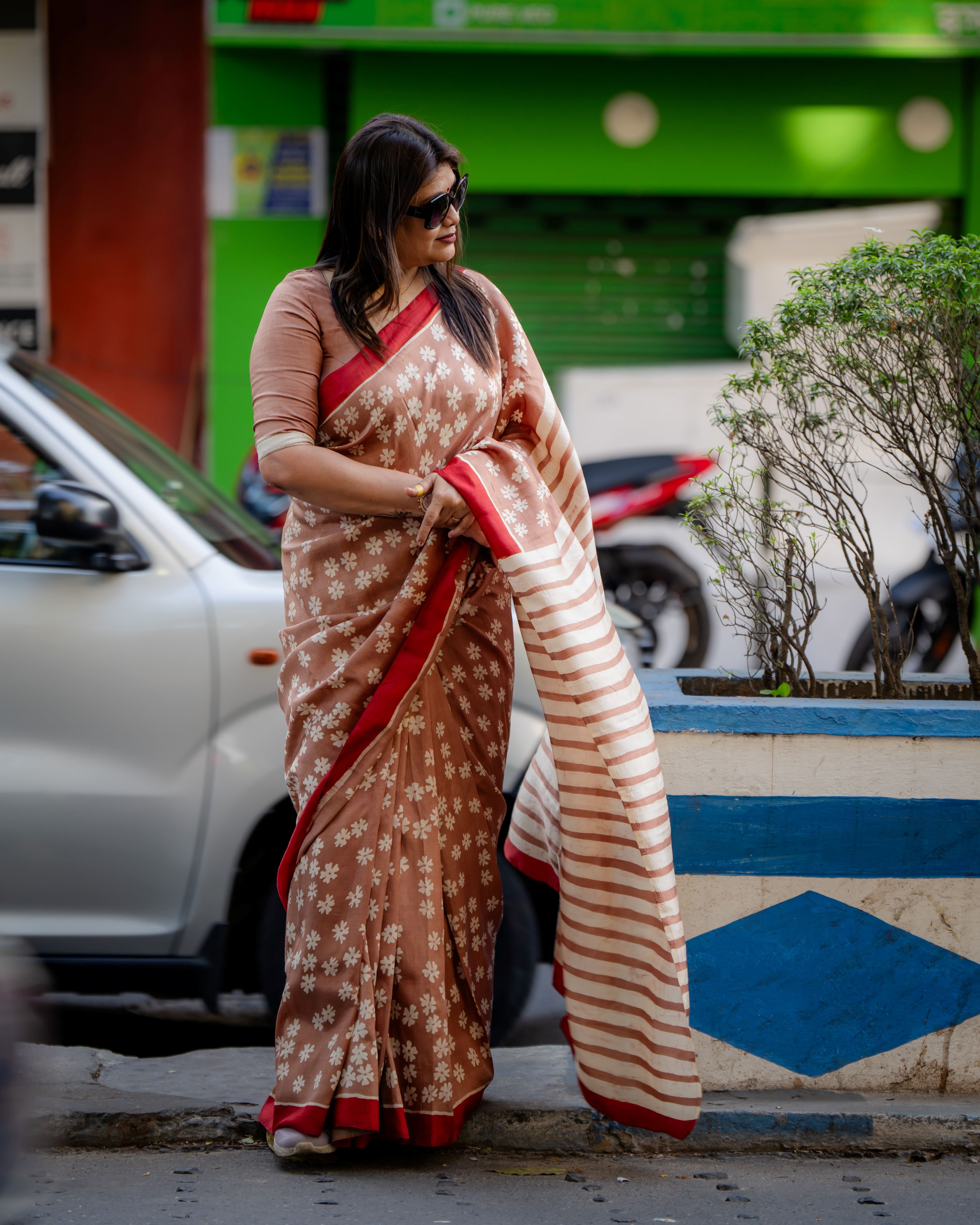 Gulnaar Siuli Batik Pure Silk Saree