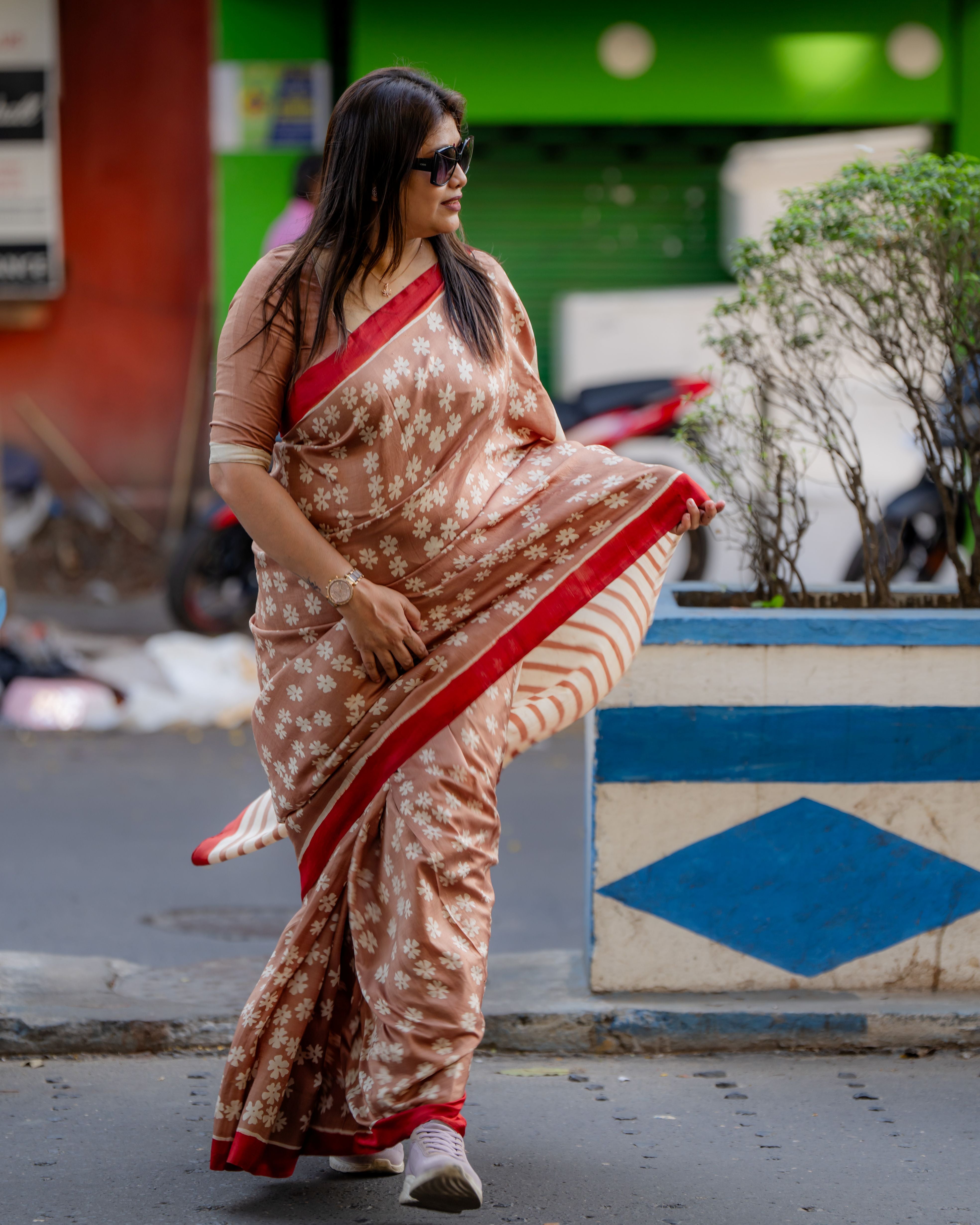 Gulnaar Siuli Batik Pure Silk Saree