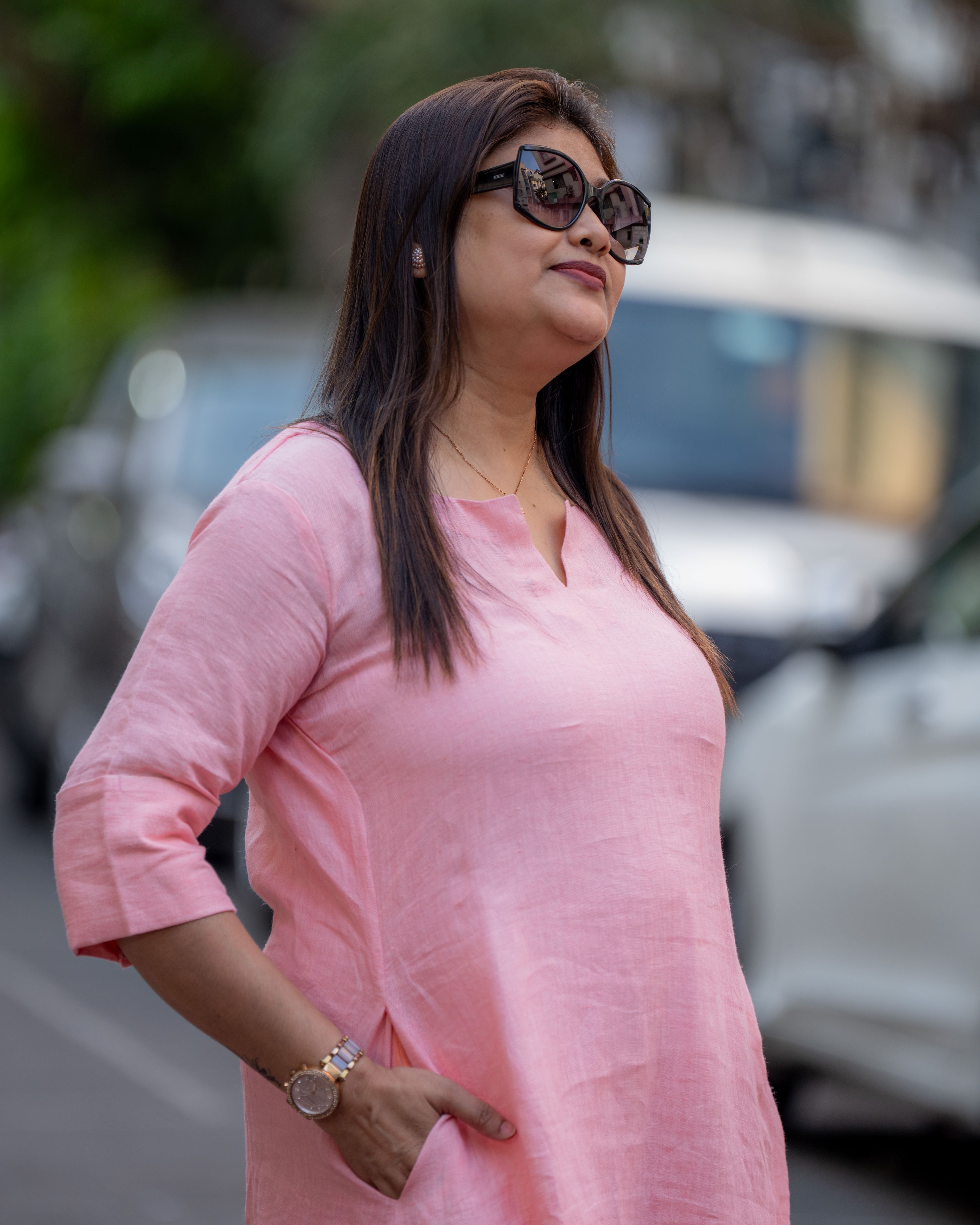 Blush Breeze Cotton Dress