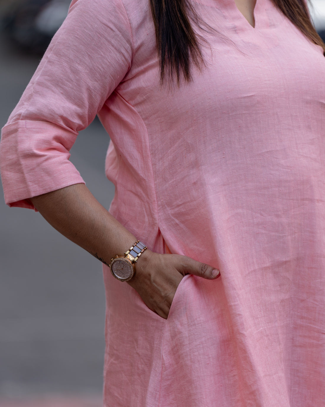 Blush Breeze Cotton Dress