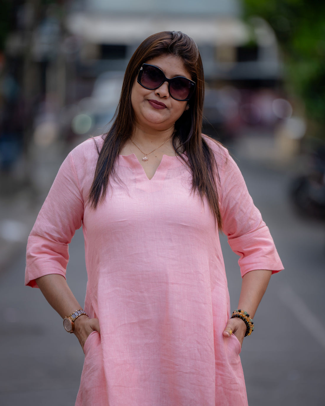 Blush Breeze Cotton Dress