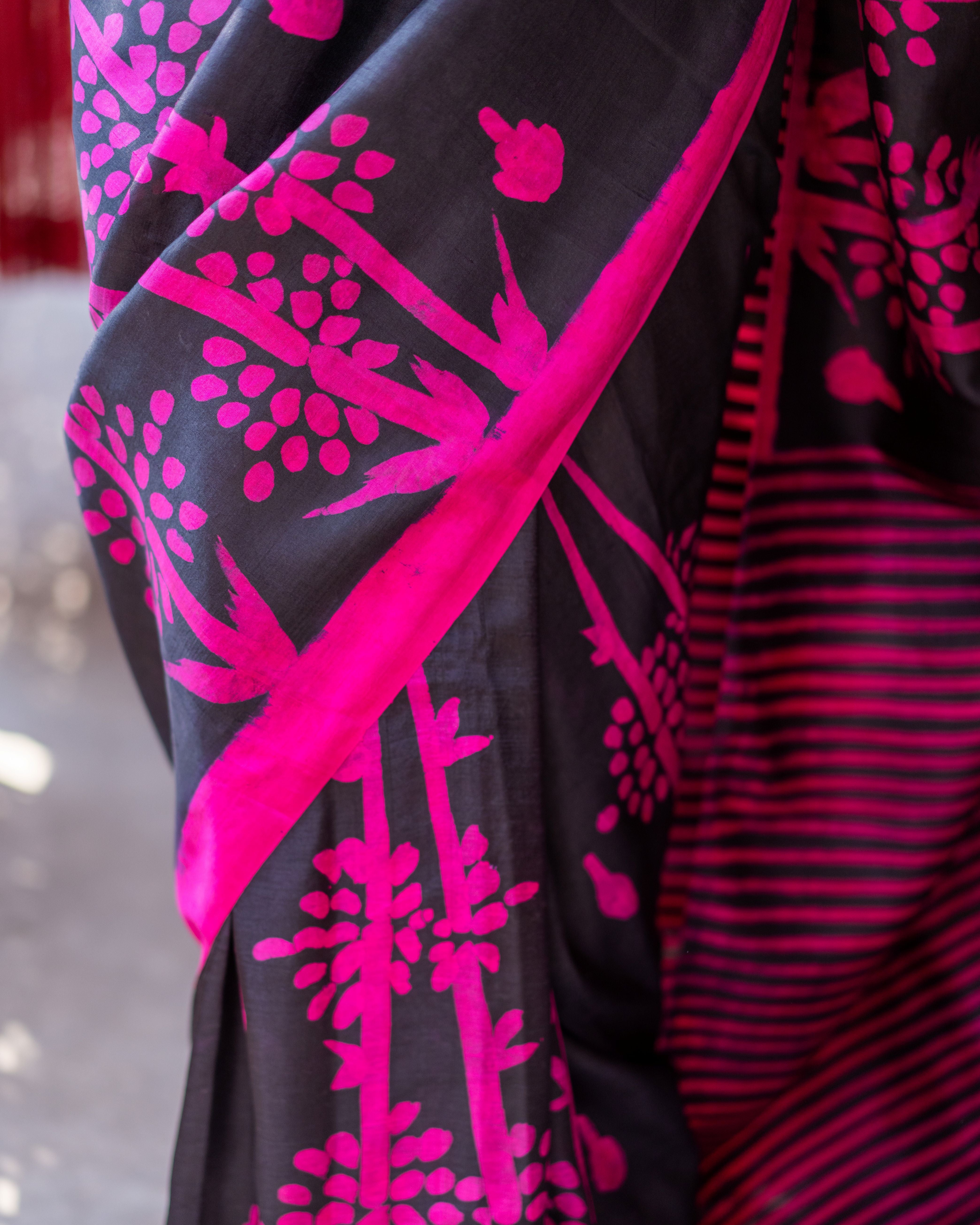 Pure Silk Handpainted Saree