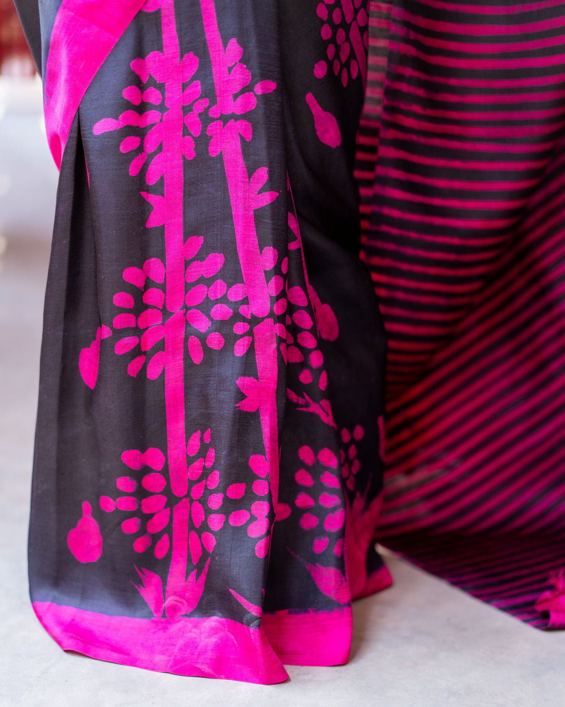 Pure Silk Handpainted Saree