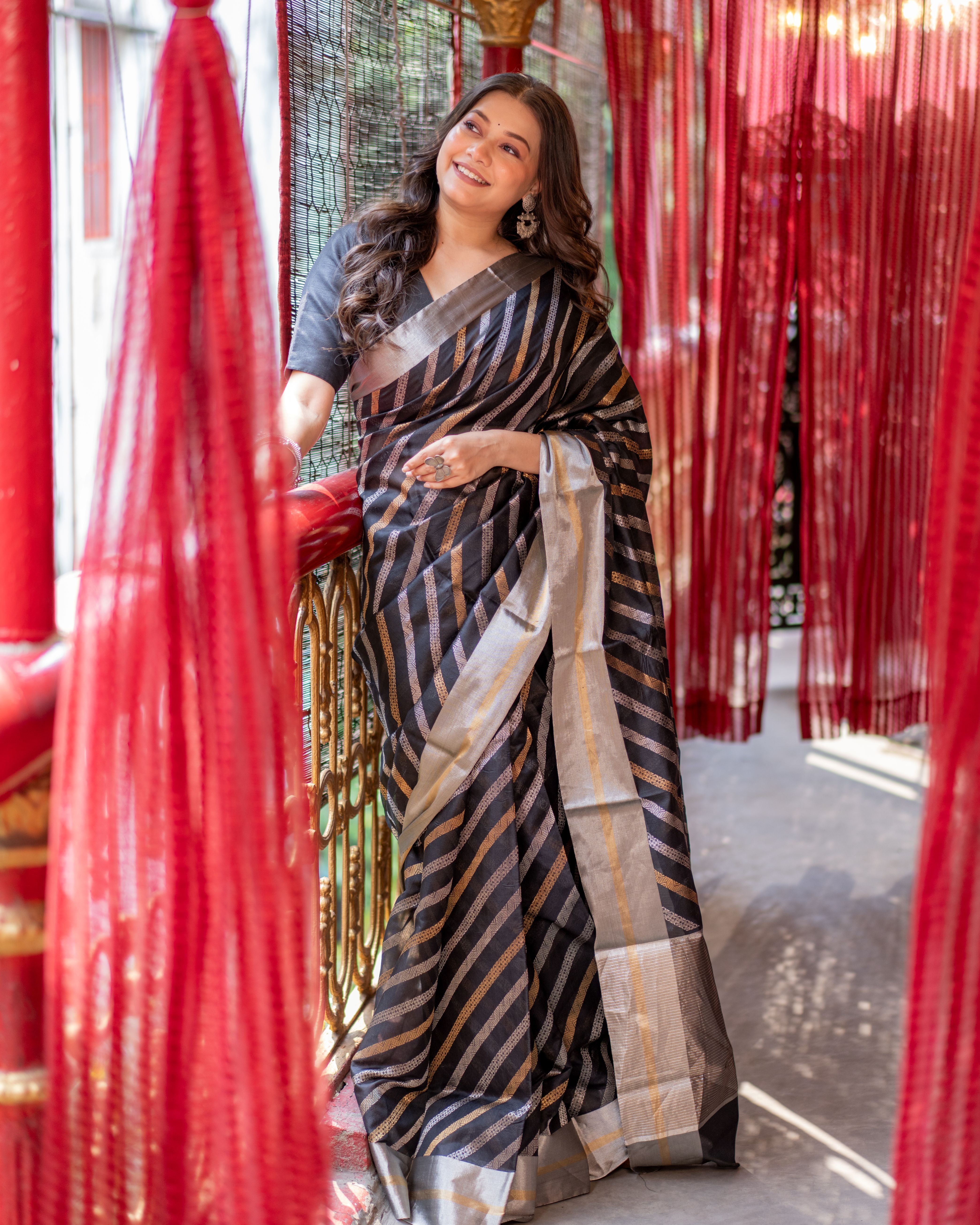 Chanderi Pattu Silk Saree