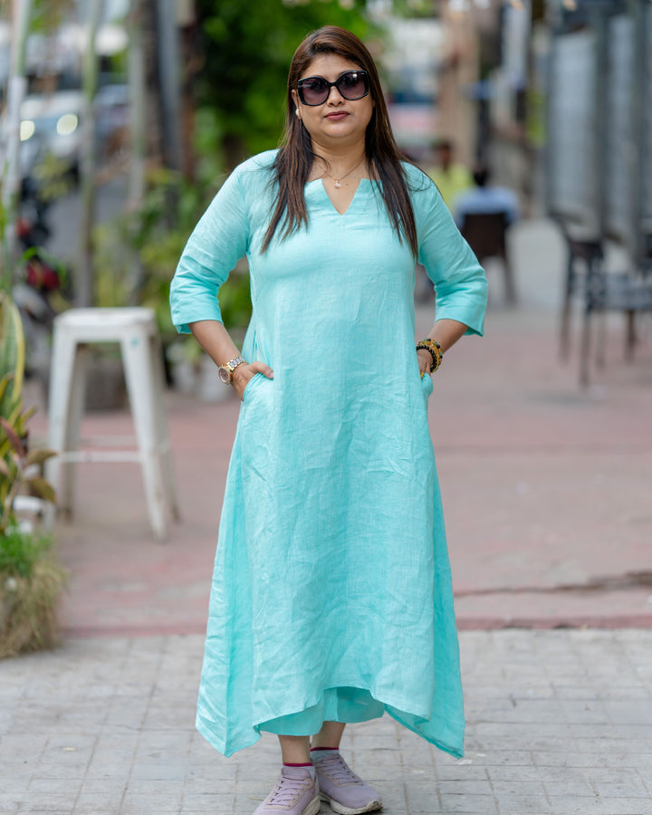 Aqua Mist Cotton Dress