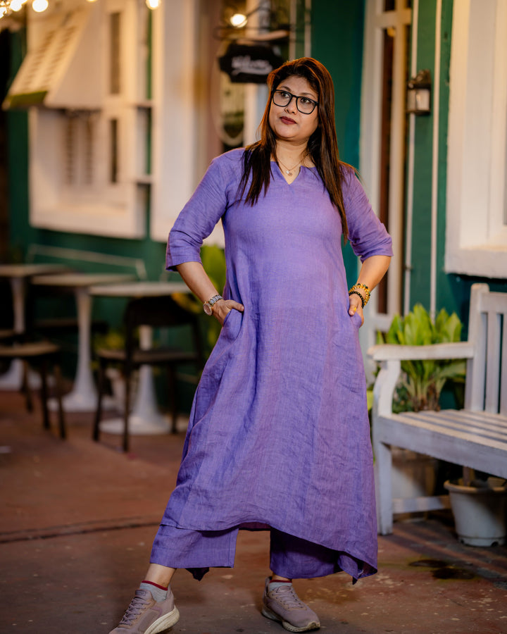 Amethyst Flow Cotton Dress