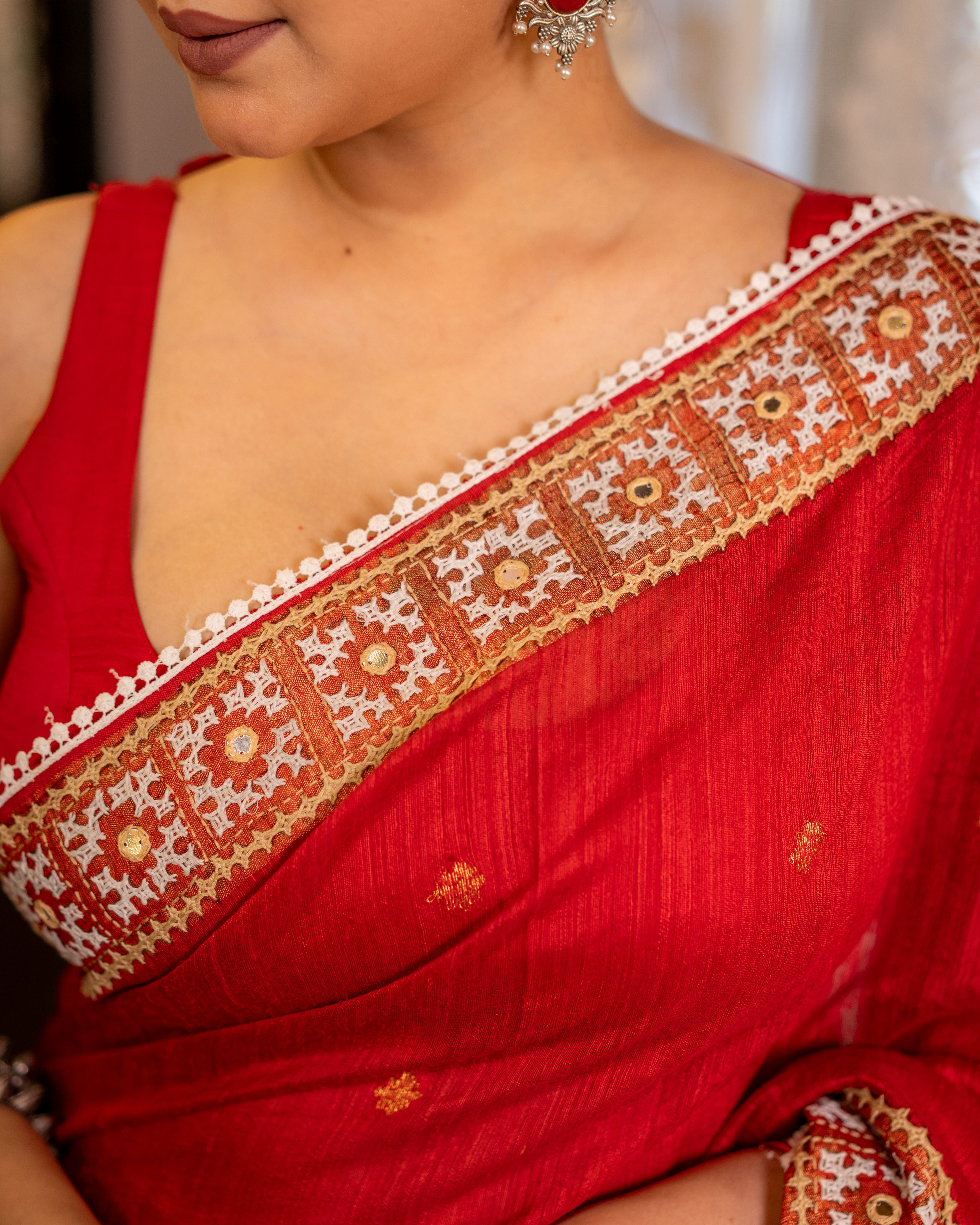 Matka Handwoven Jamdani Saree