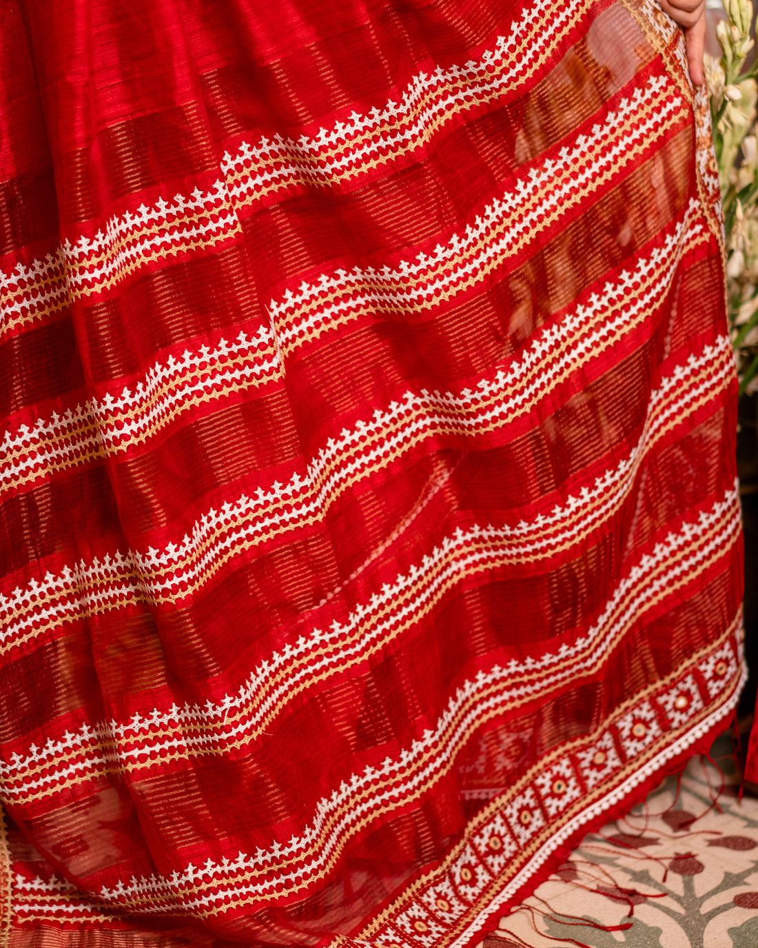 Matka Handwoven Jamdani Saree
