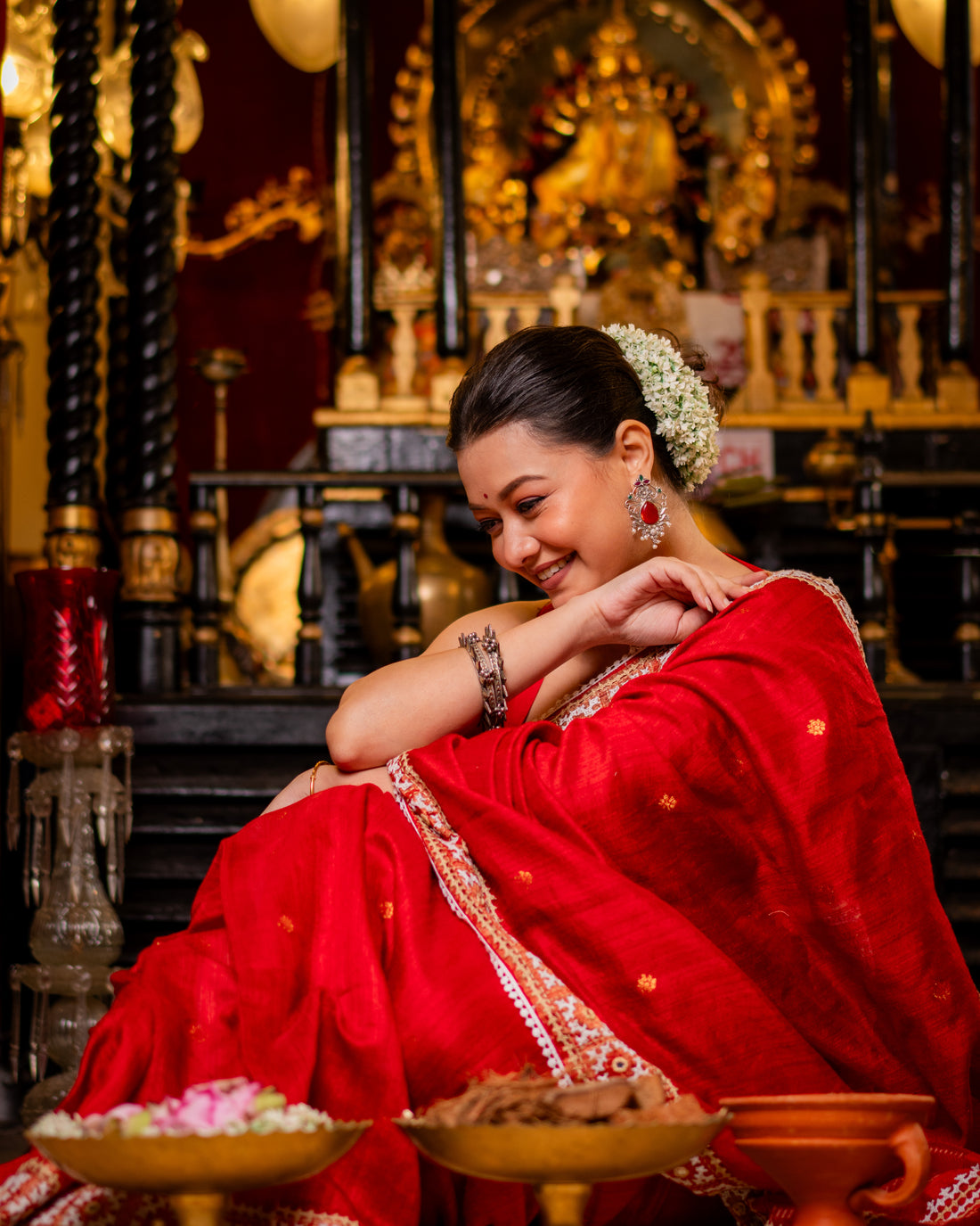 Matka Handwoven Jamdani Saree