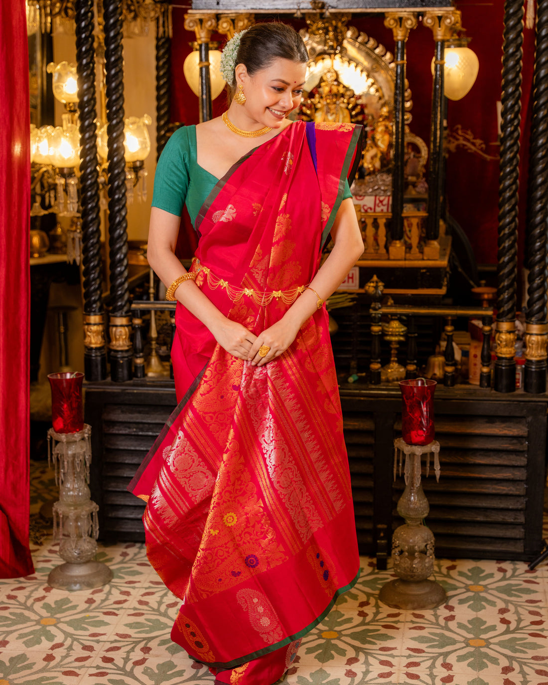 The Padma Royale – Pure Silk Handwoven Gadwal Saree
