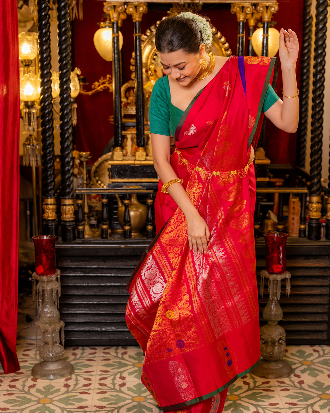 The Padma Royale – Pure Silk Handwoven Gadwal Saree