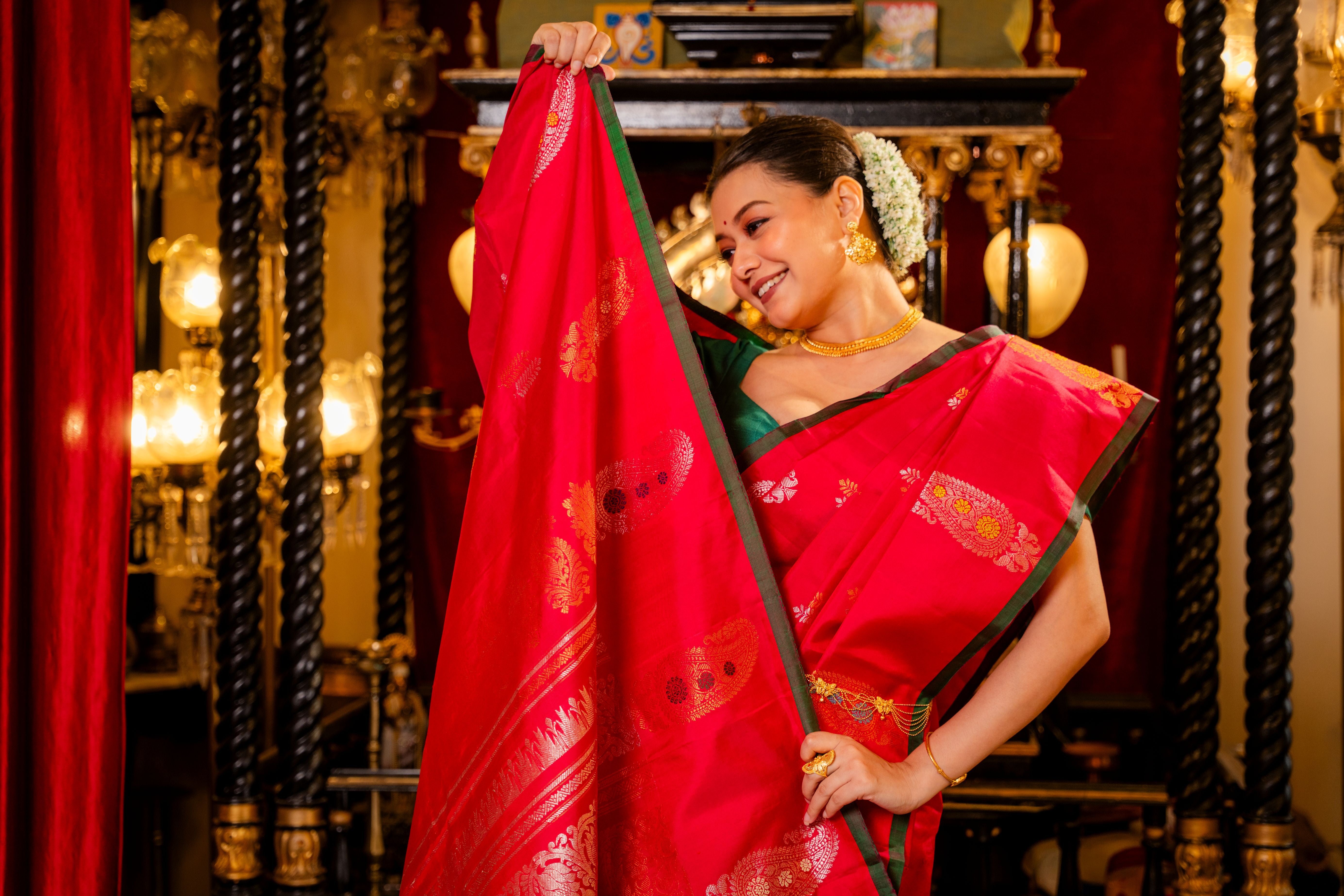 The Padma Royale – Pure Silk Handwoven Gadwal Saree