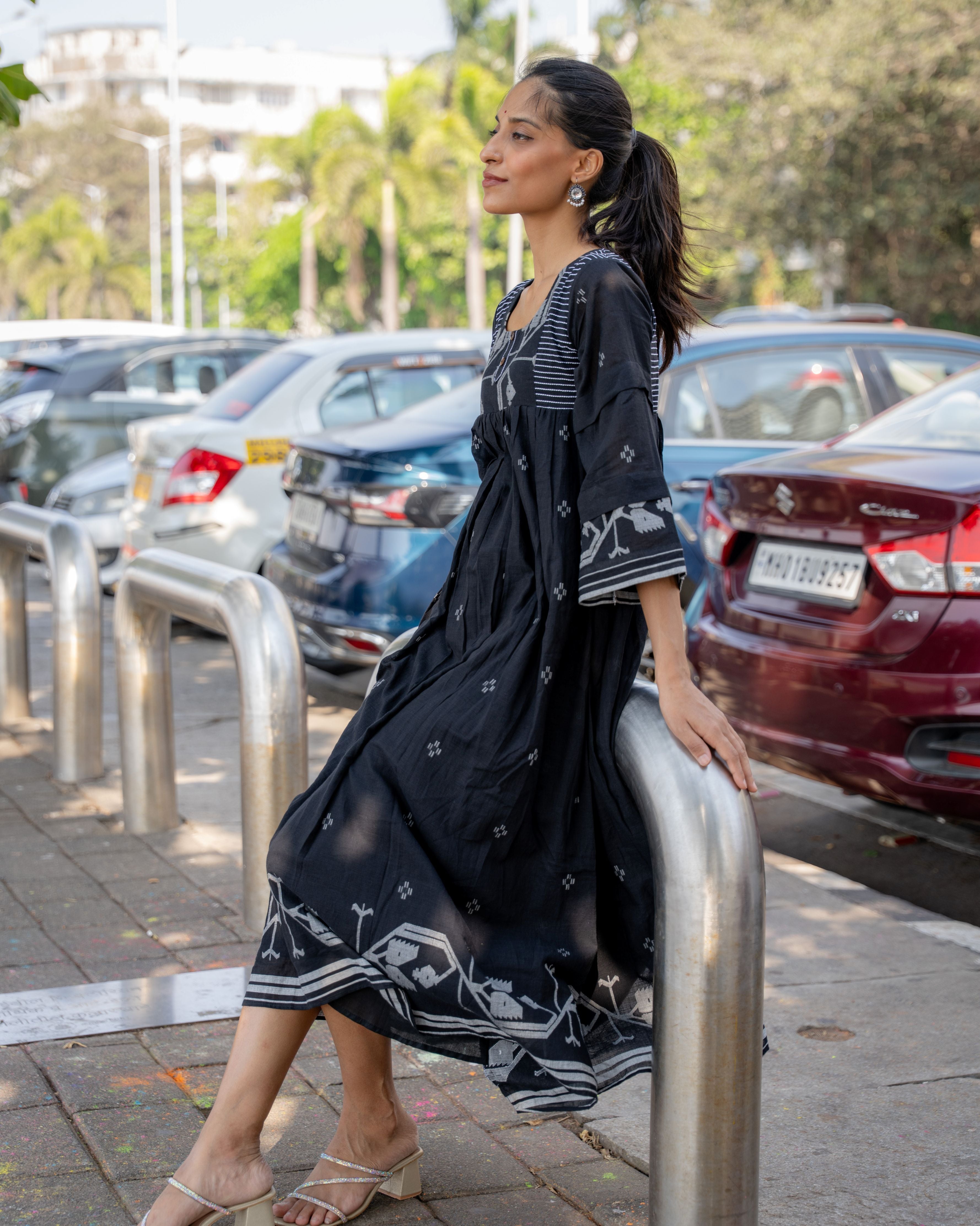 Needlework Jamdani Cotton Dress
