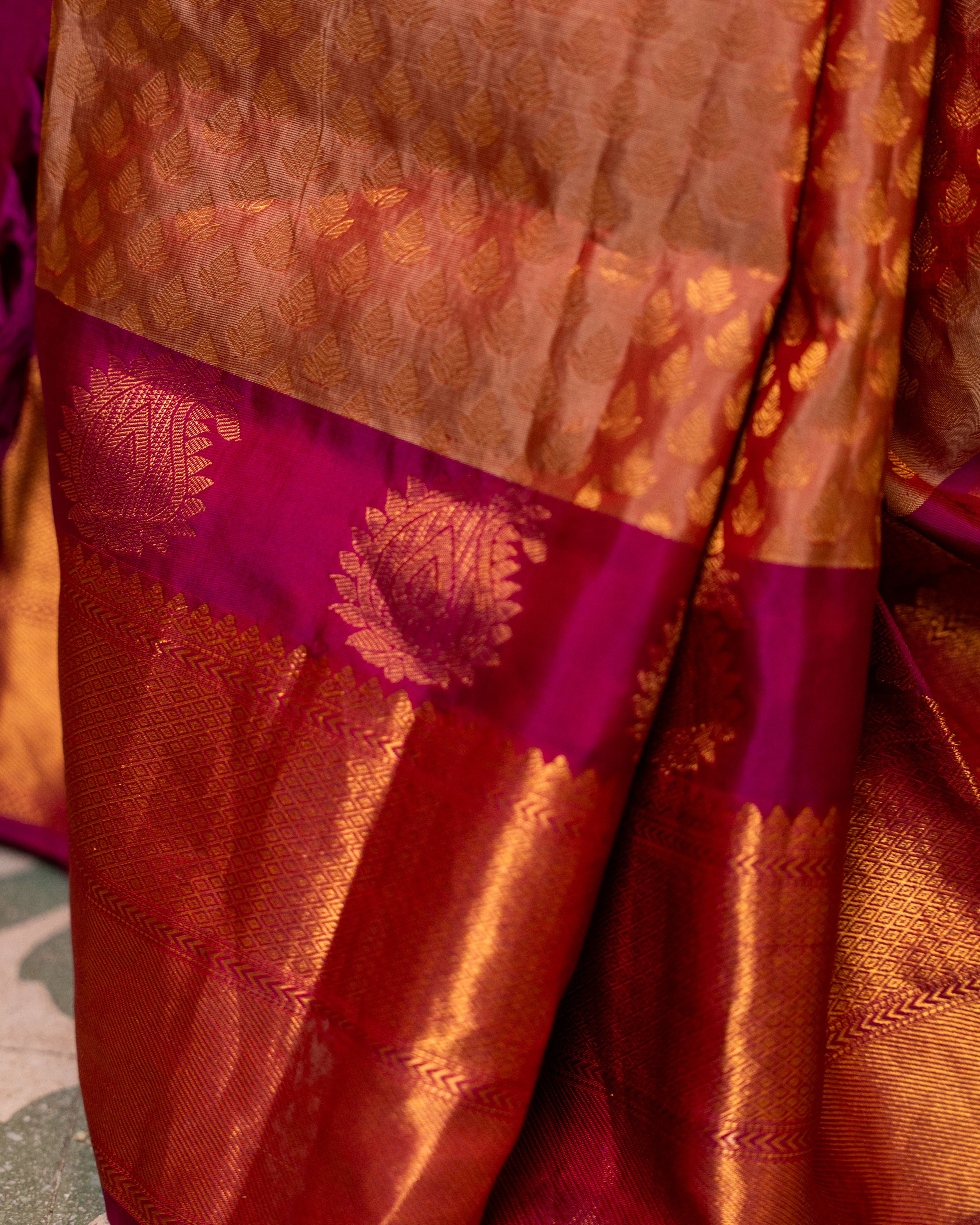 The Maharani Pure Silk Handwoven Gadwal Saree