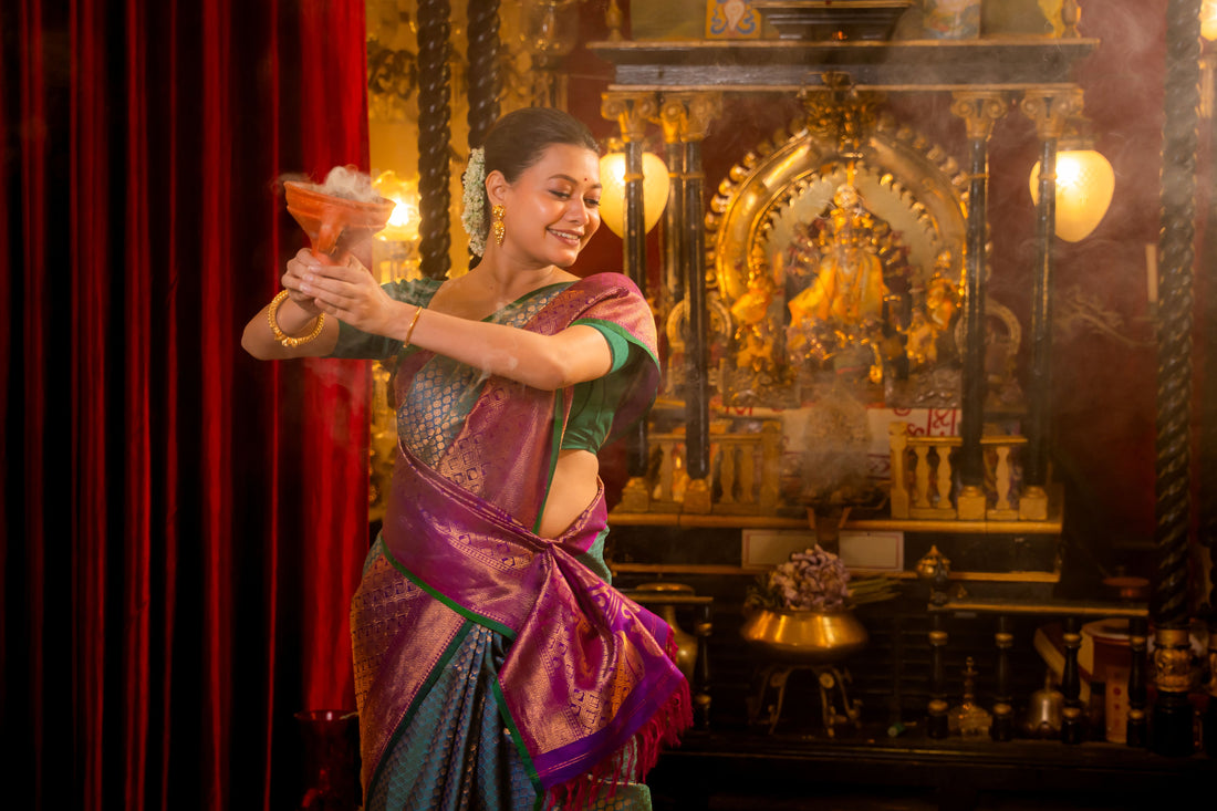The Nizam's Treasure – Pure Silk Handwoven Gadwal Saree