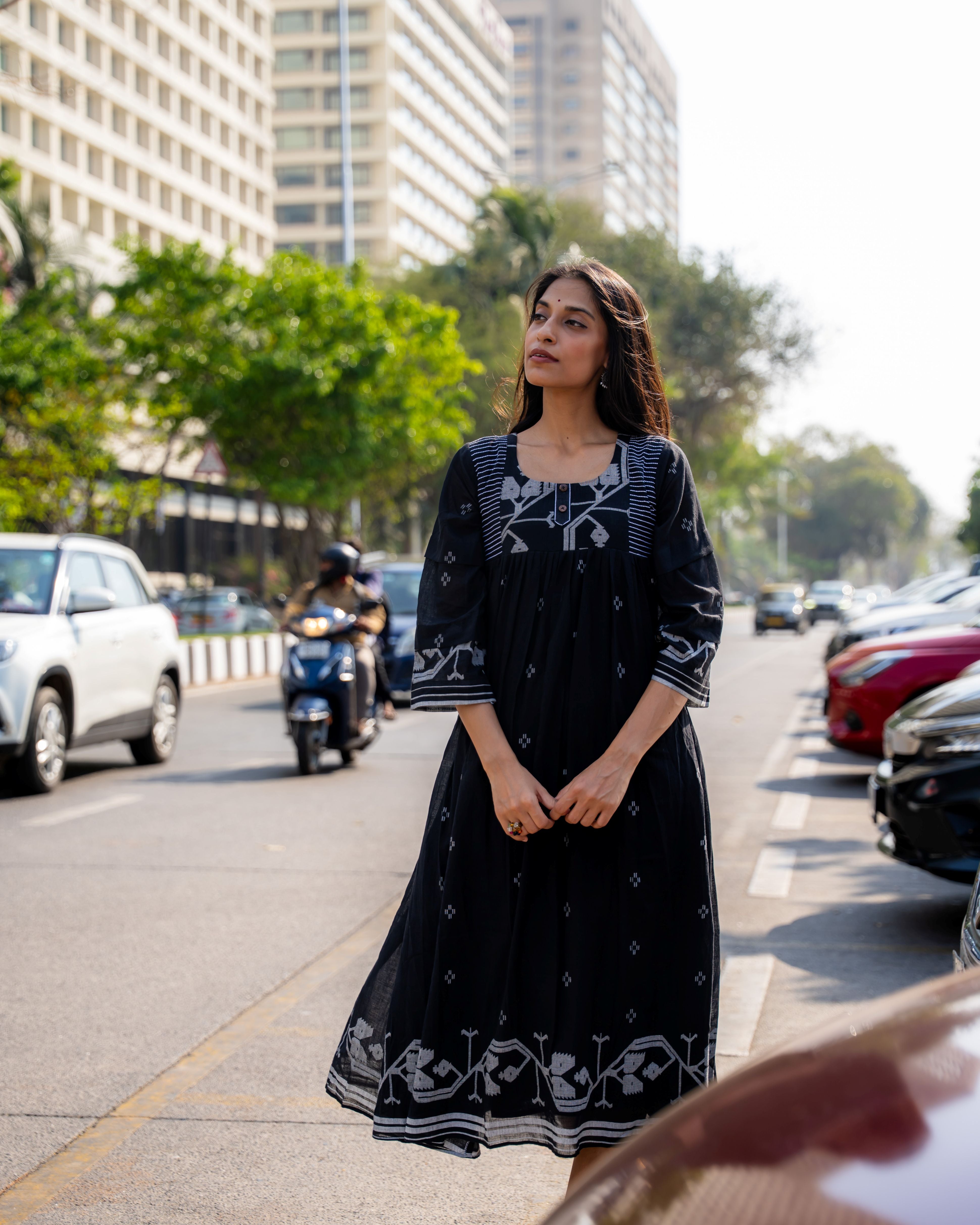 Needlework Jamdani Cotton Dress