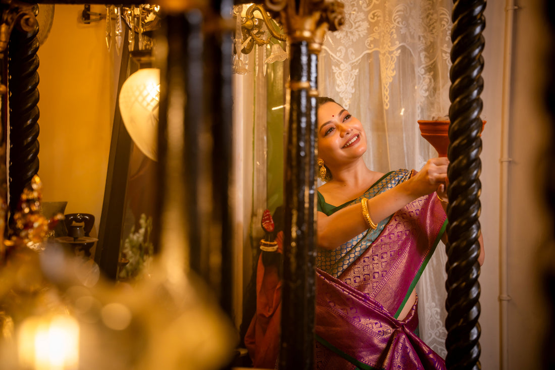The Nizam's Treasure – Pure Silk Handwoven Gadwal Saree