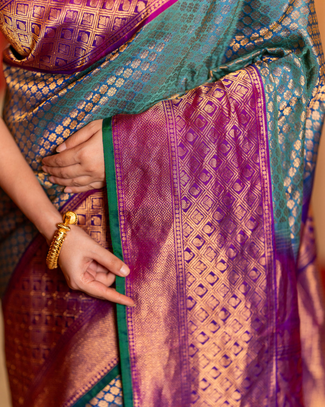 The Nizam's Treasure – Pure Silk Handwoven Gadwal Saree