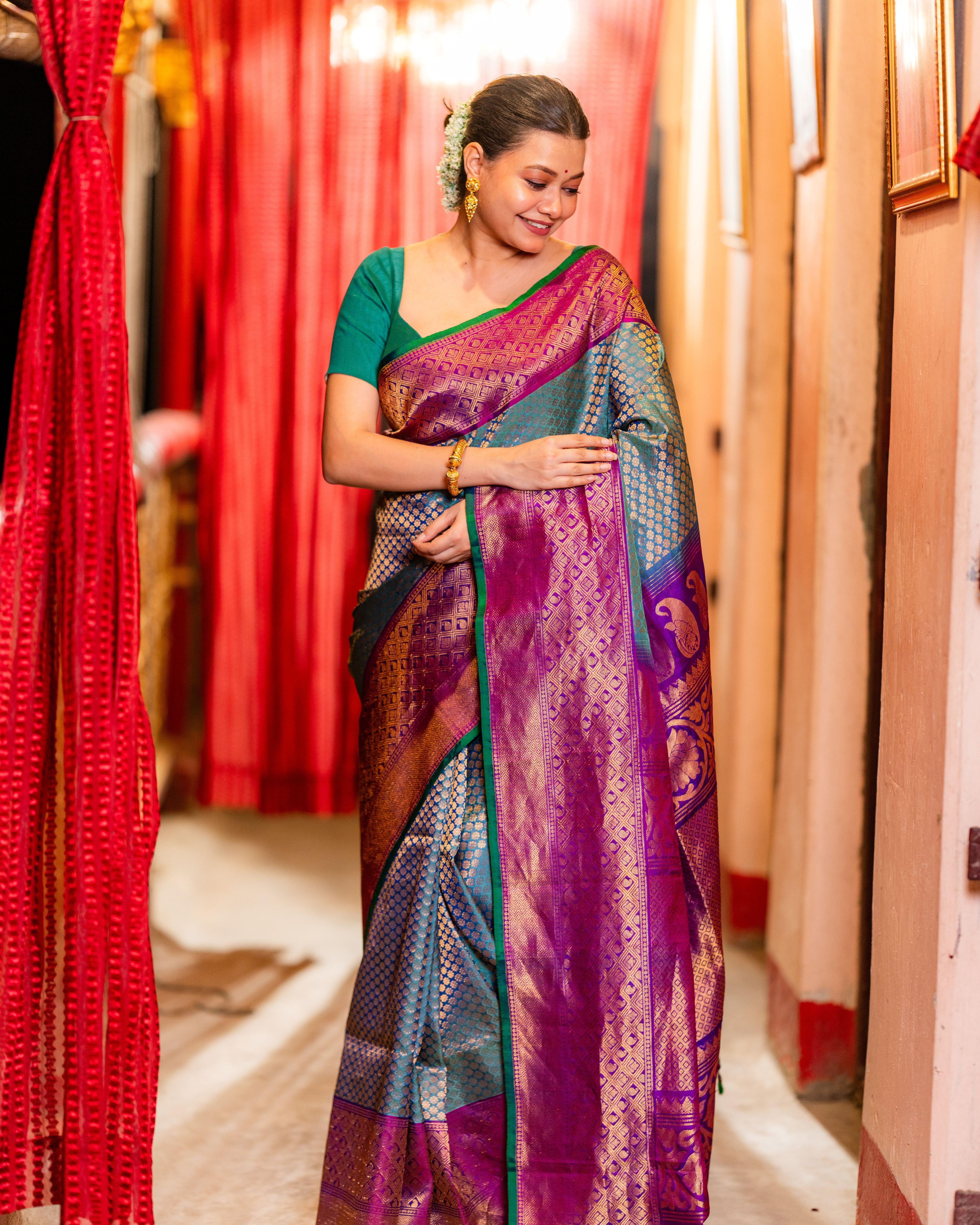 The Nizam's Treasure – Pure Silk Handwoven Gadwal Saree