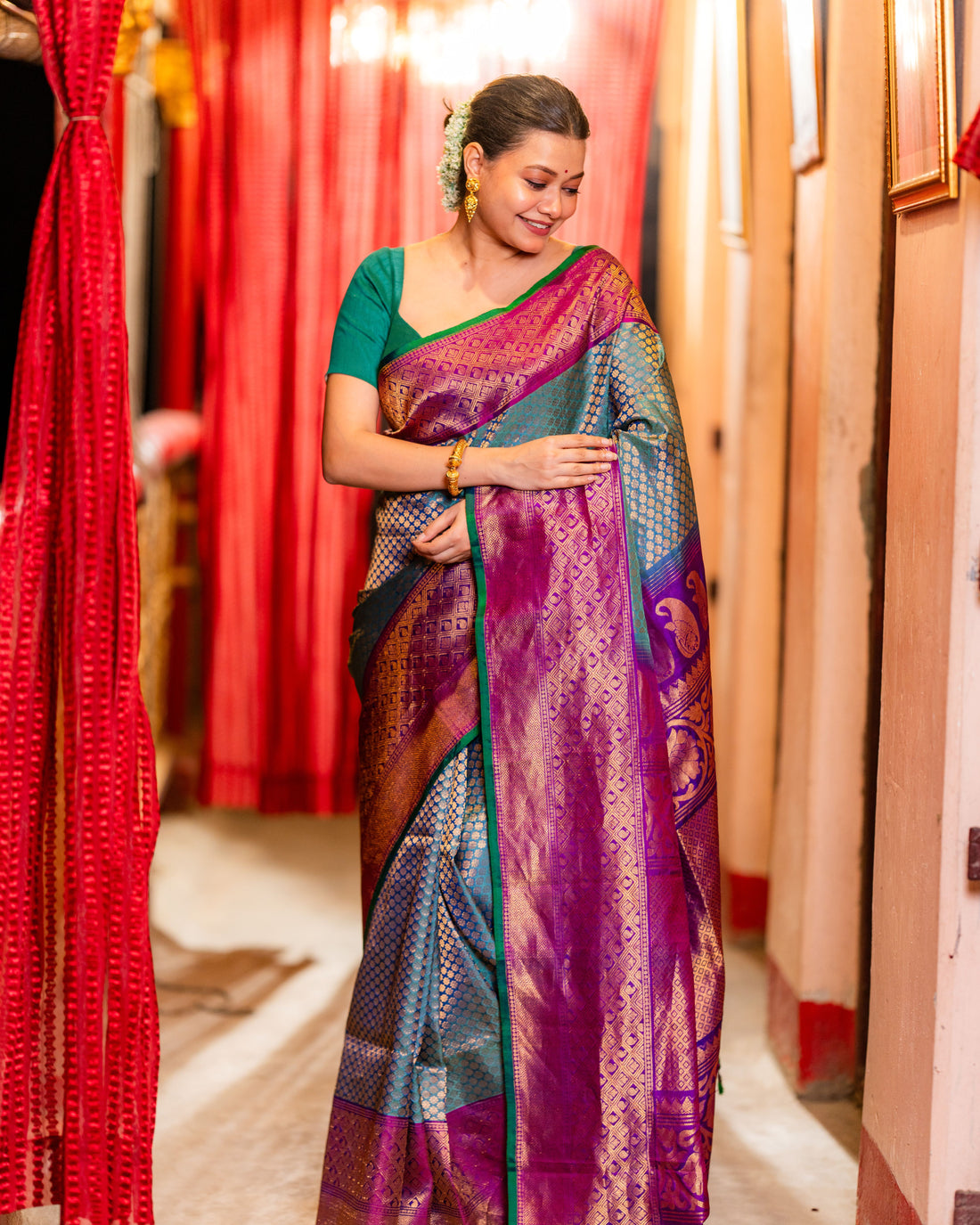 The Nizam's Treasure – Pure Silk Handwoven Gadwal Saree