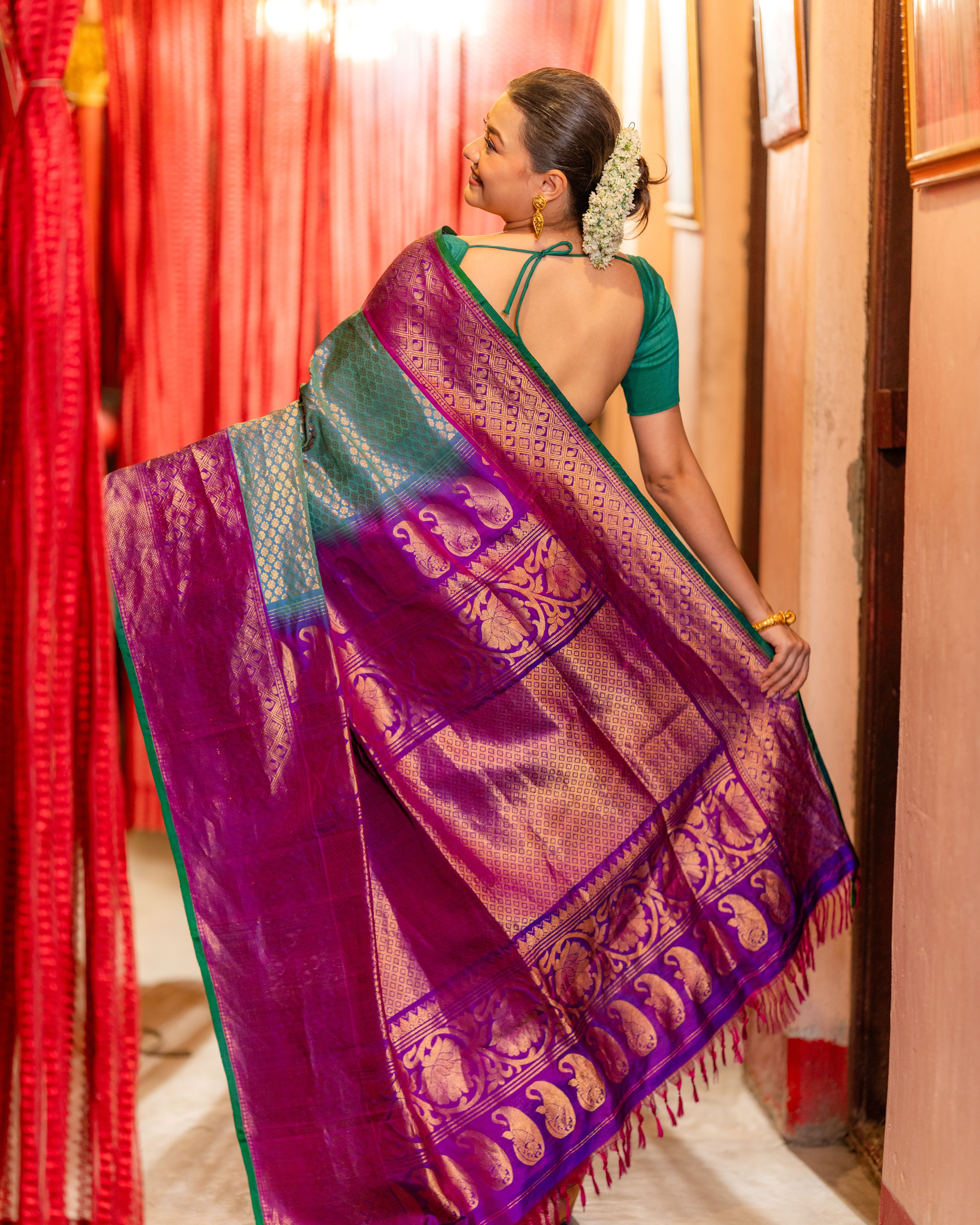 The Nizam's Treasure – Pure Silk Handwoven Gadwal Saree
