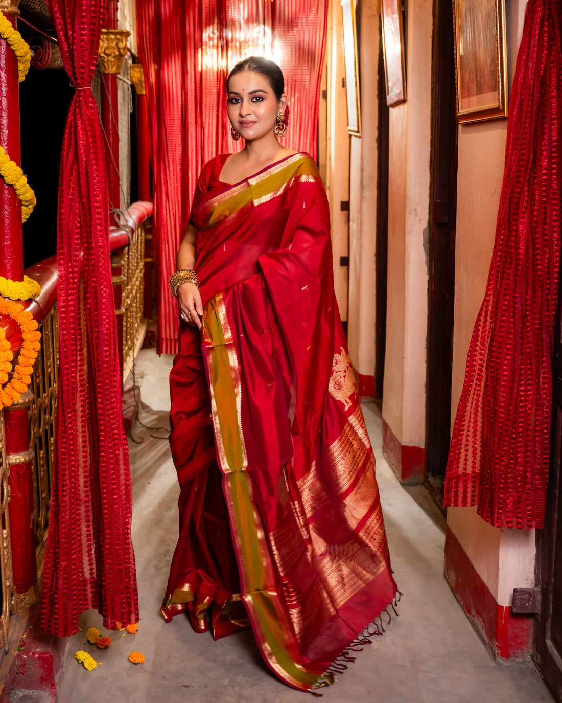 Kanchipuram Grace – Handwoven Sico Silk Saree