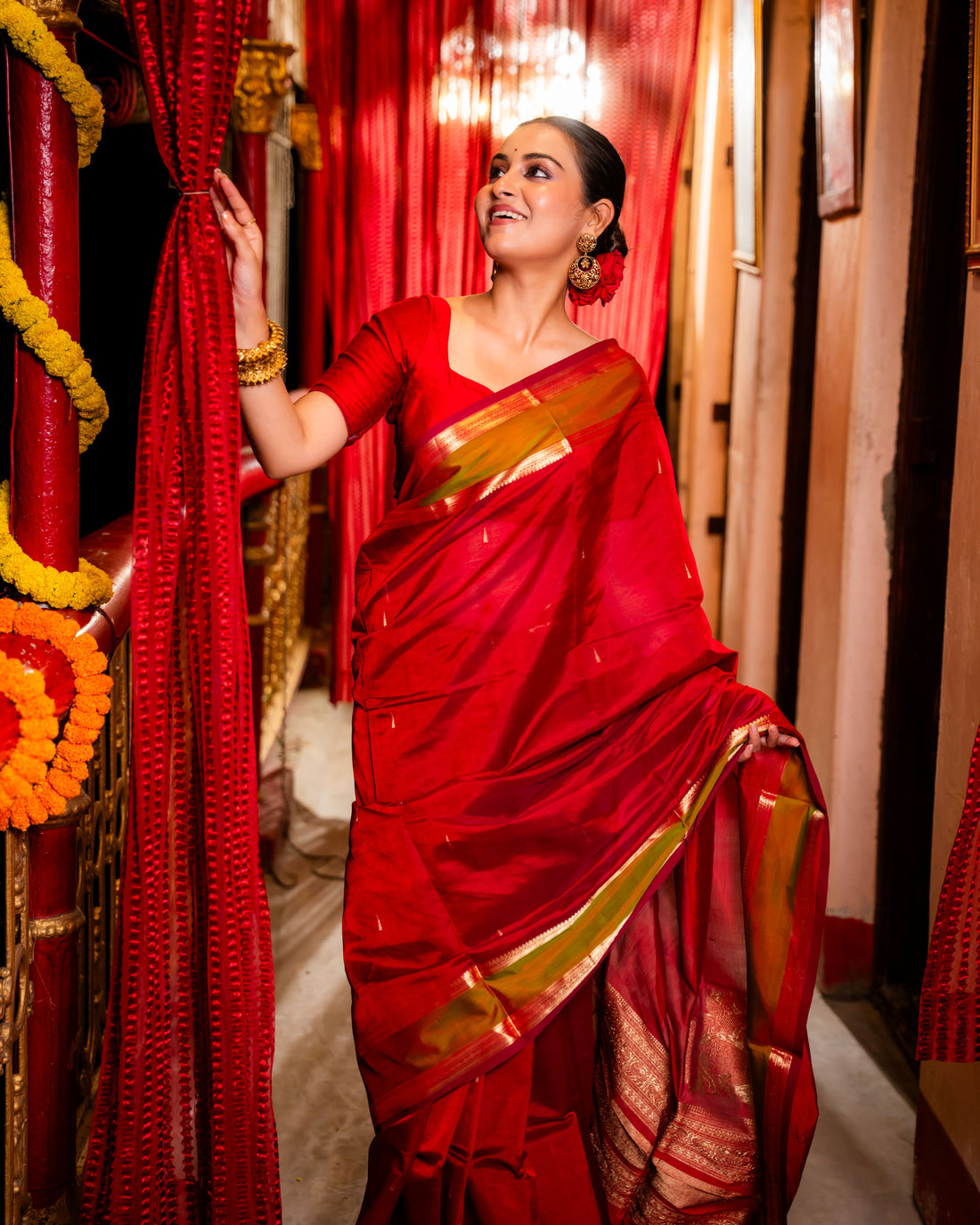 Kanchipuram Grace – Handwoven Sico Silk Saree