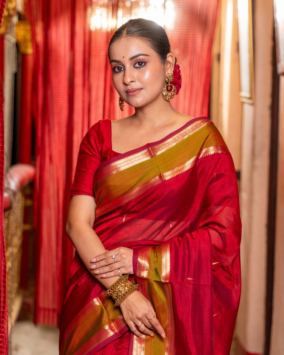 Kanchipuram Grace – Handwoven Sico Silk Saree