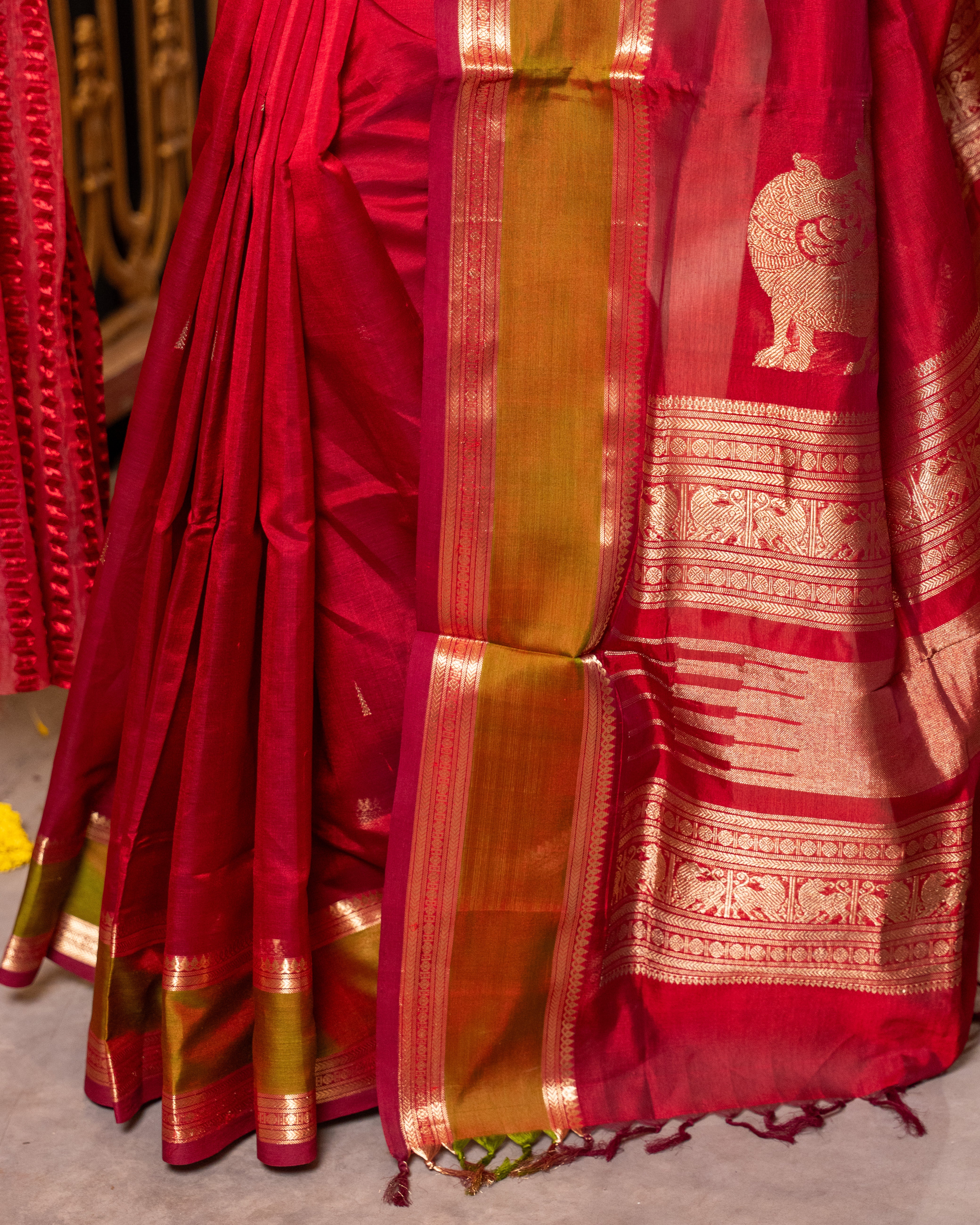 Kanchipuram Grace – Handwoven Sico Silk Saree