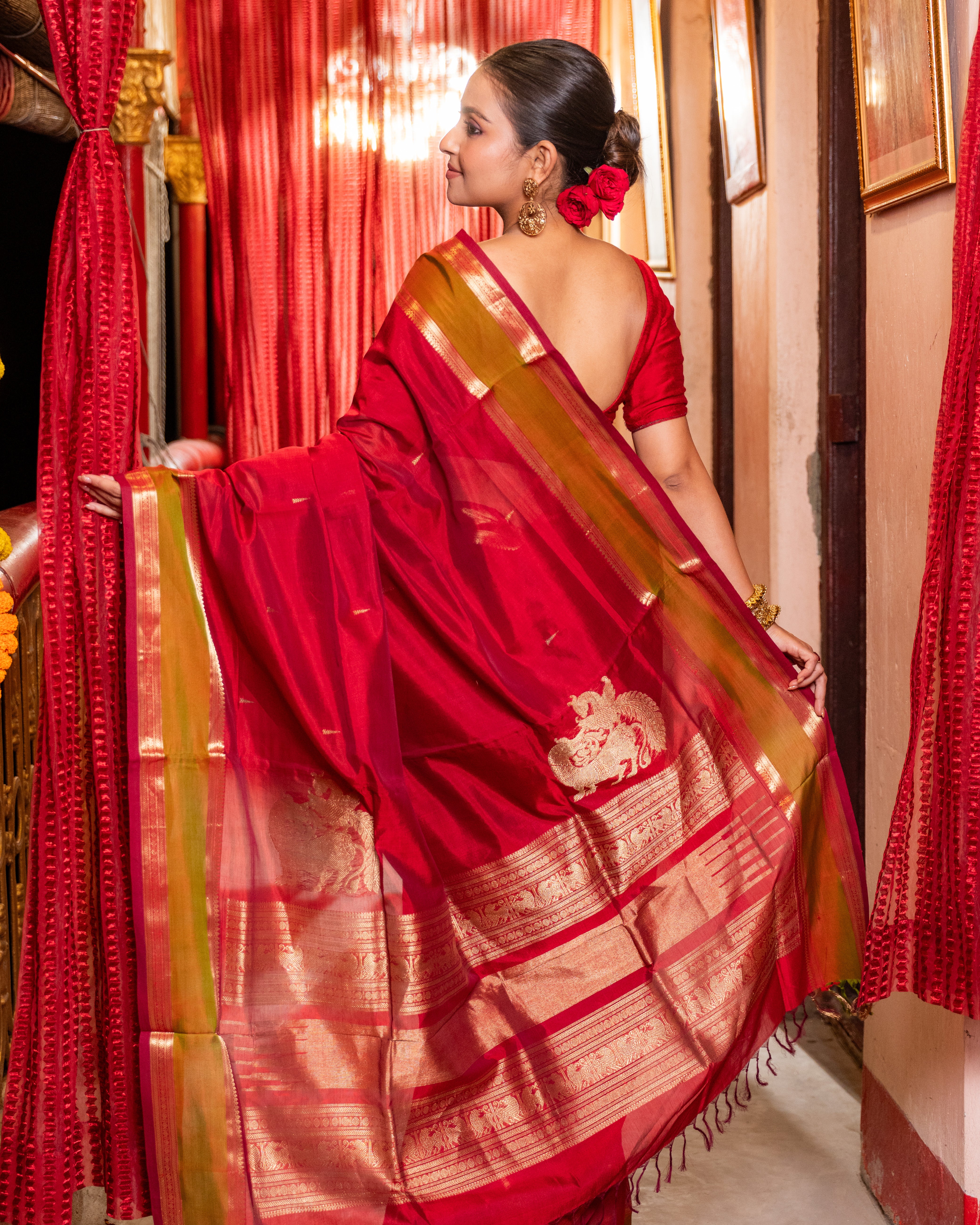 Kanchipuram Grace – Handwoven Sico Silk Saree