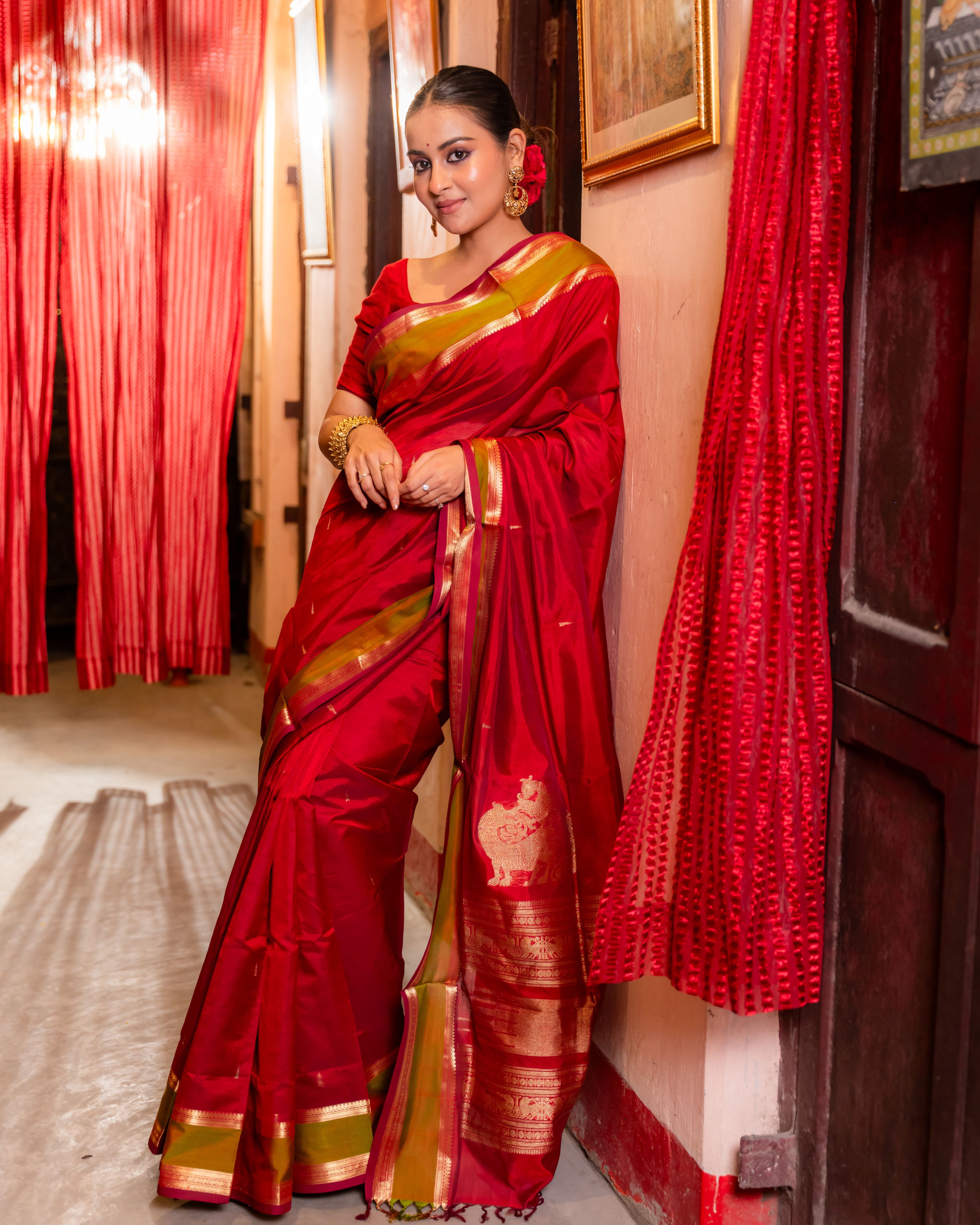 Kanchipuram Grace – Handwoven Sico Silk Saree